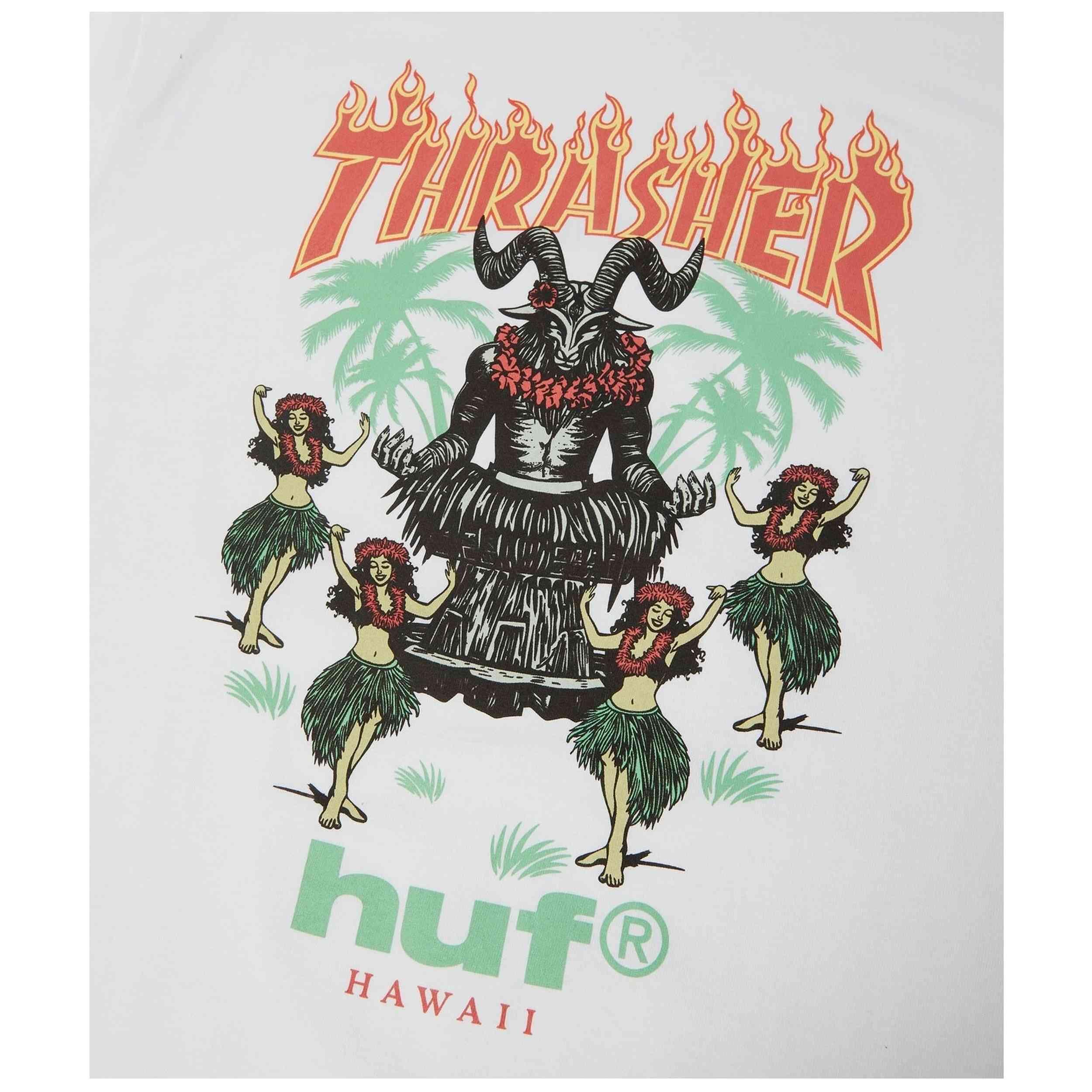 Camiseta de manga corta Thrasher modelo Huf x Thrasher Goat Luau para unisex 2/2