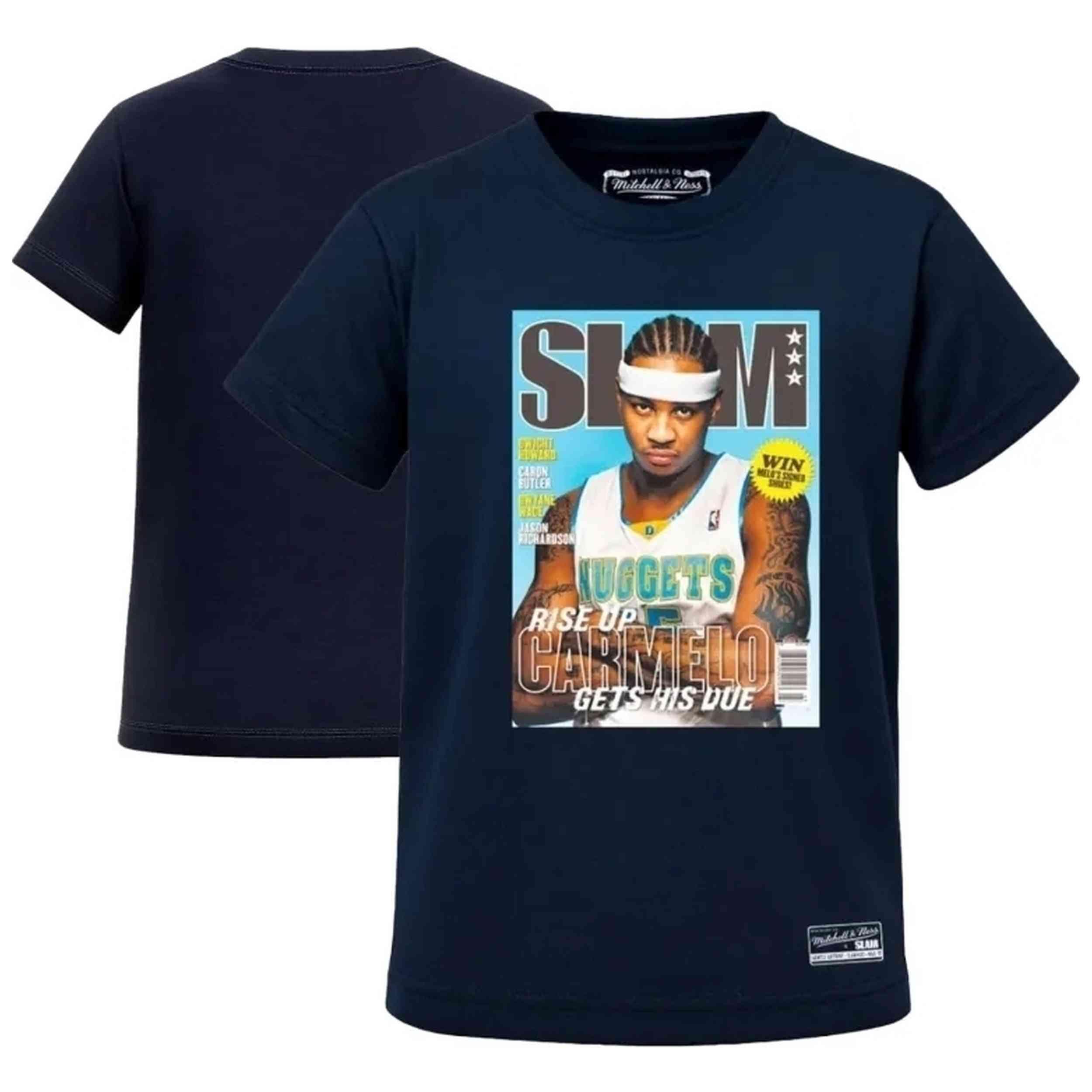 T-shirt met korte mouwen Mitchell & ness model BMTRINTL1276-DNUNAVYA voor unisex 2/4
