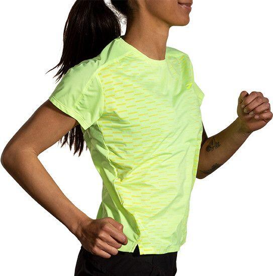 Brooks Sprint Free Run 2.0 Kurzarm Trikot Gelb Damen 3/5