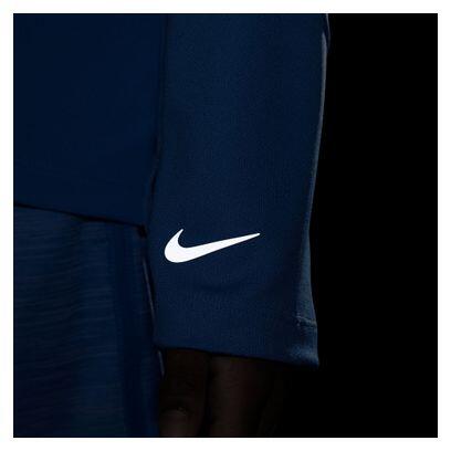 Camiseta de media cremallera Nike Dri-Fit Multi UV azul para niño 7/7