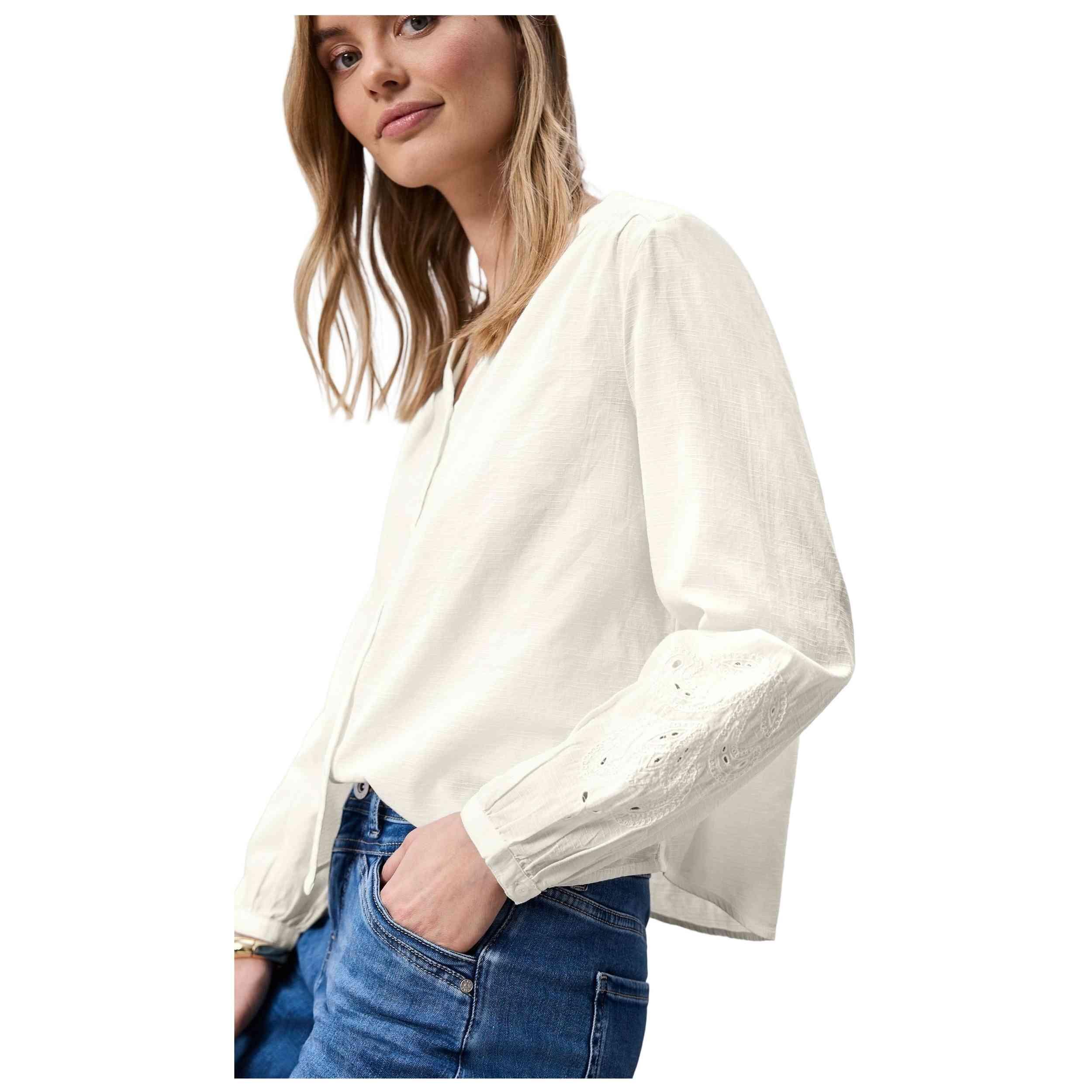 T-shirt Street one modèle 346432 V-neck Buttoned blouse pour femmes 5/5