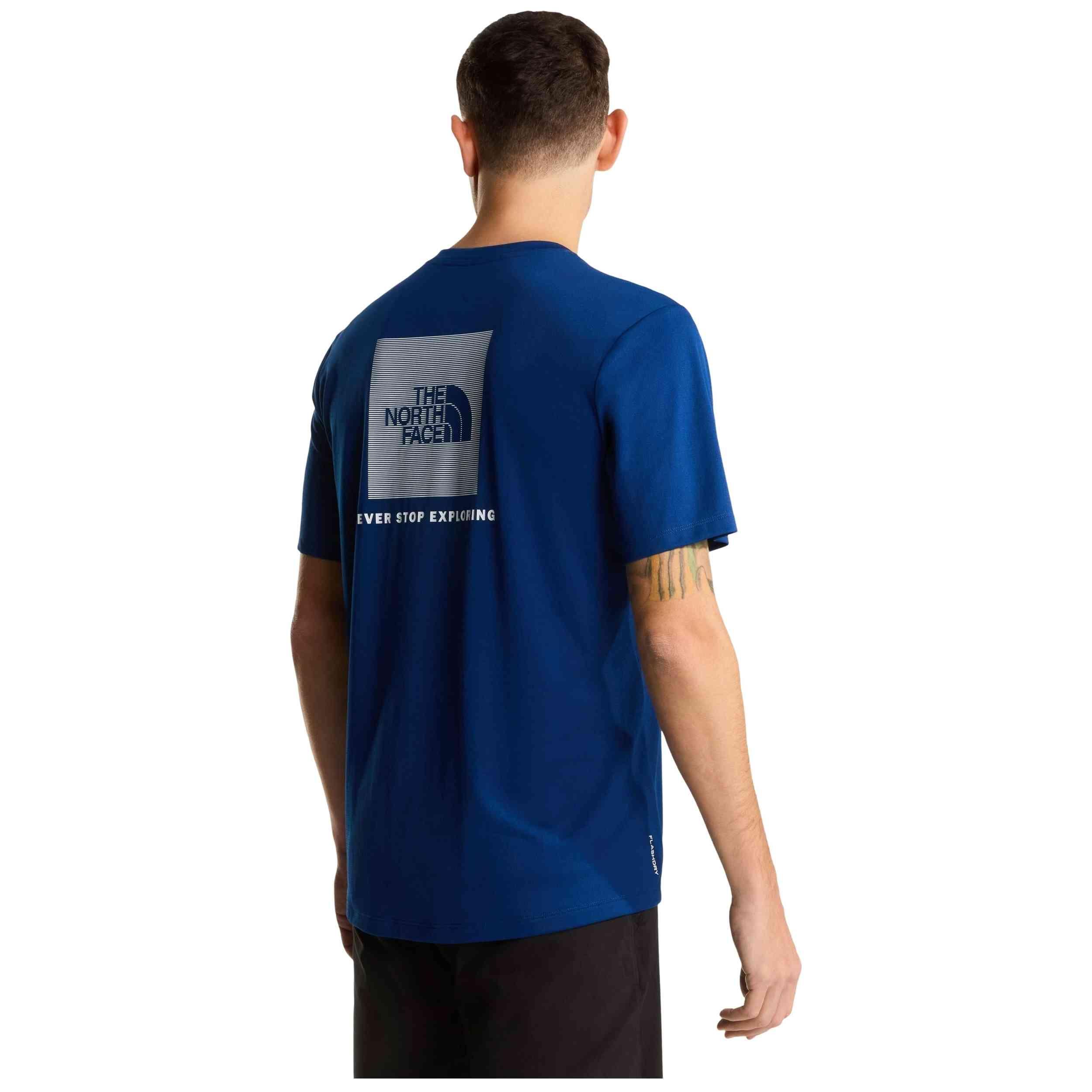T-shirt The north face modèle M 24/7 BOX NSE SS TEE ESTATE BLUE pour homme 3/4