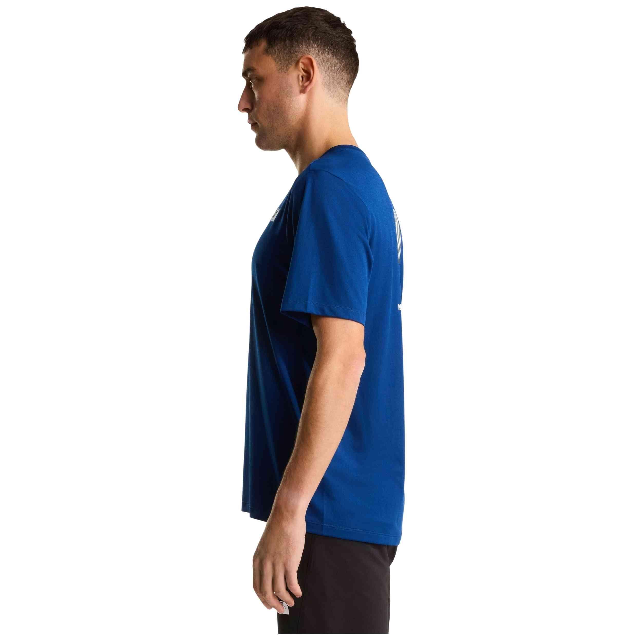 T-shirt The north face modèle M 24/7 BOX NSE SS TEE ESTATE BLUE pour homme 4/4