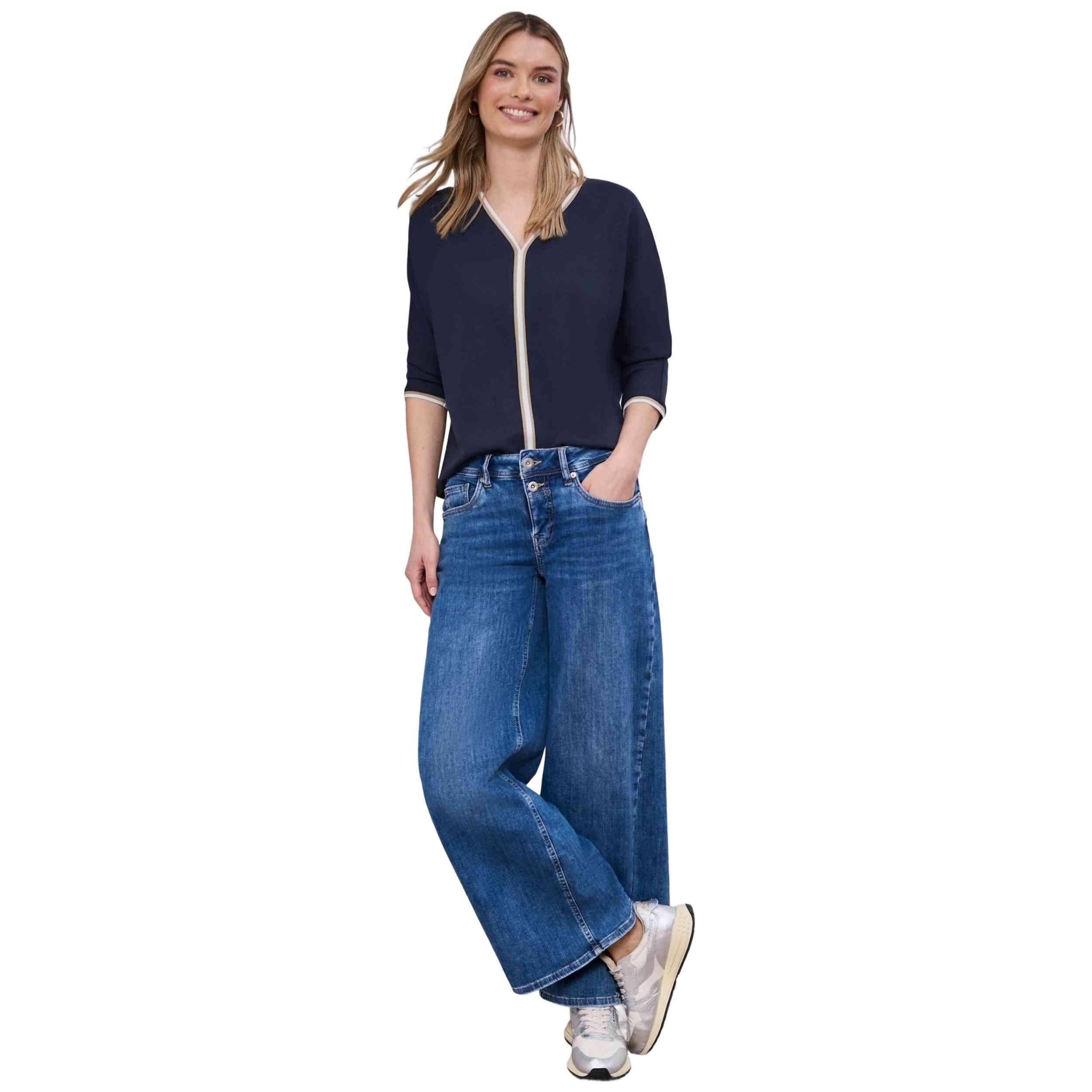 T-shirt met korte mouwen Street one model 324793 Shirt w. stripped voor vrouwen 5/5