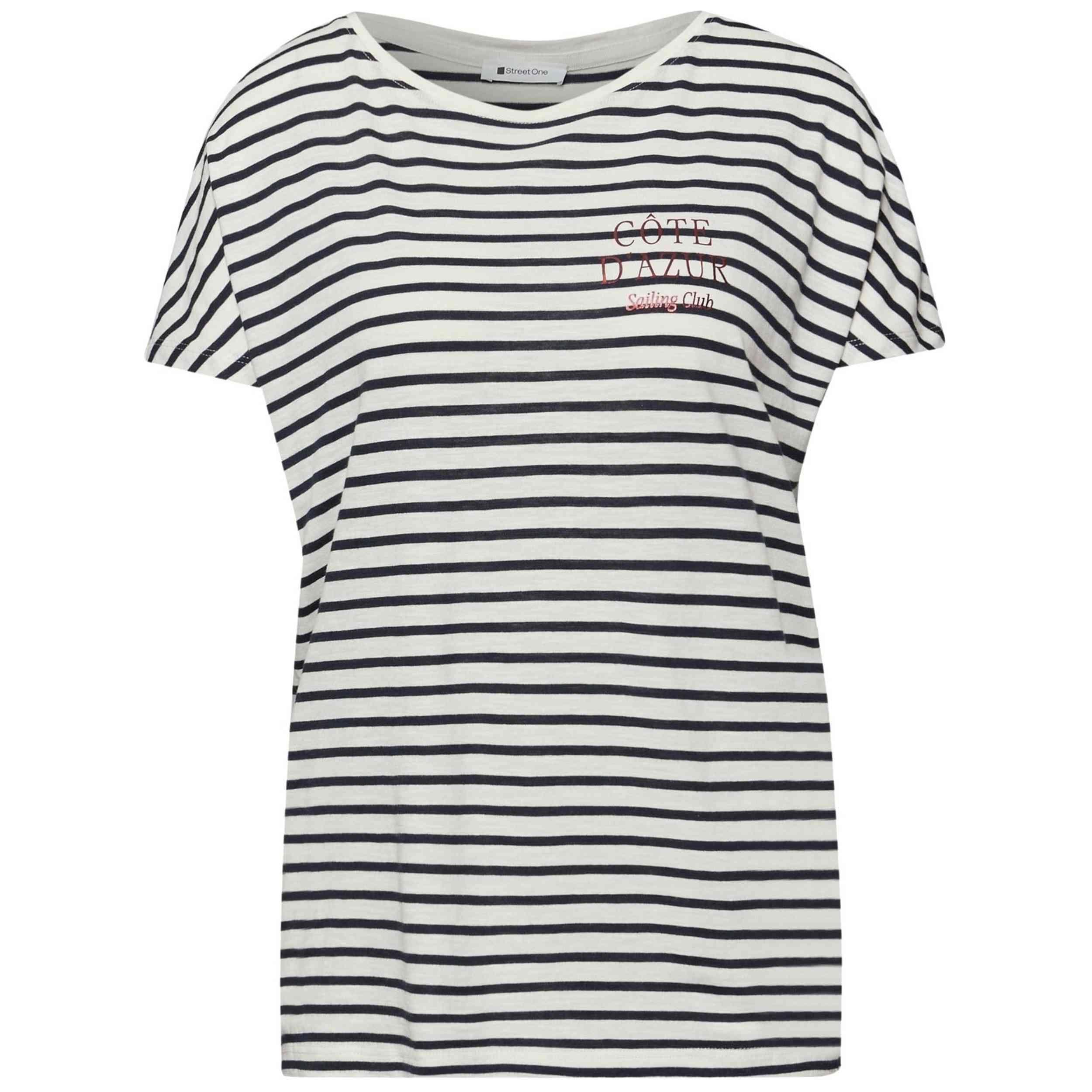 T-shirt met korte mouwen Street one model 324805 Striped shirt w. c voor vrouwen 5/5