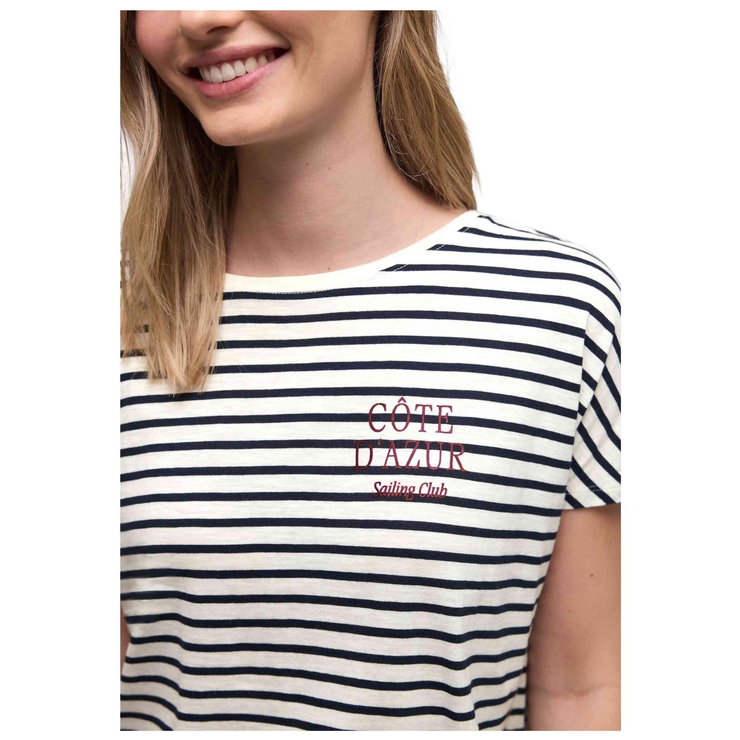 T-shirt met korte mouwen Street one model 324805 Striped shirt w. c voor vrouwen 4/5