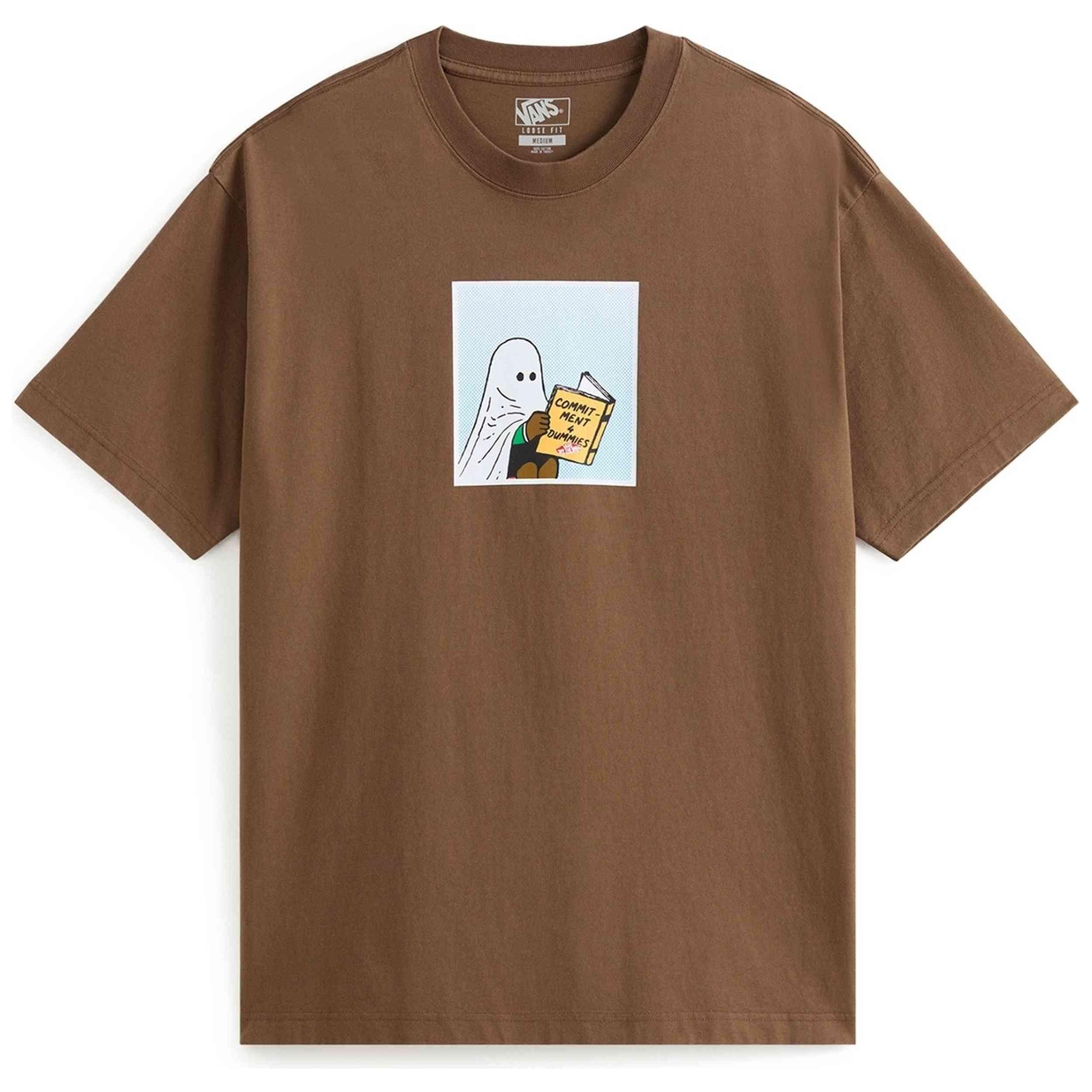 T-shirt Vans modèle COMMITMENT 4 DUMMIES LOOSE SS TEE Vintage Cocoa pour homme 4/5