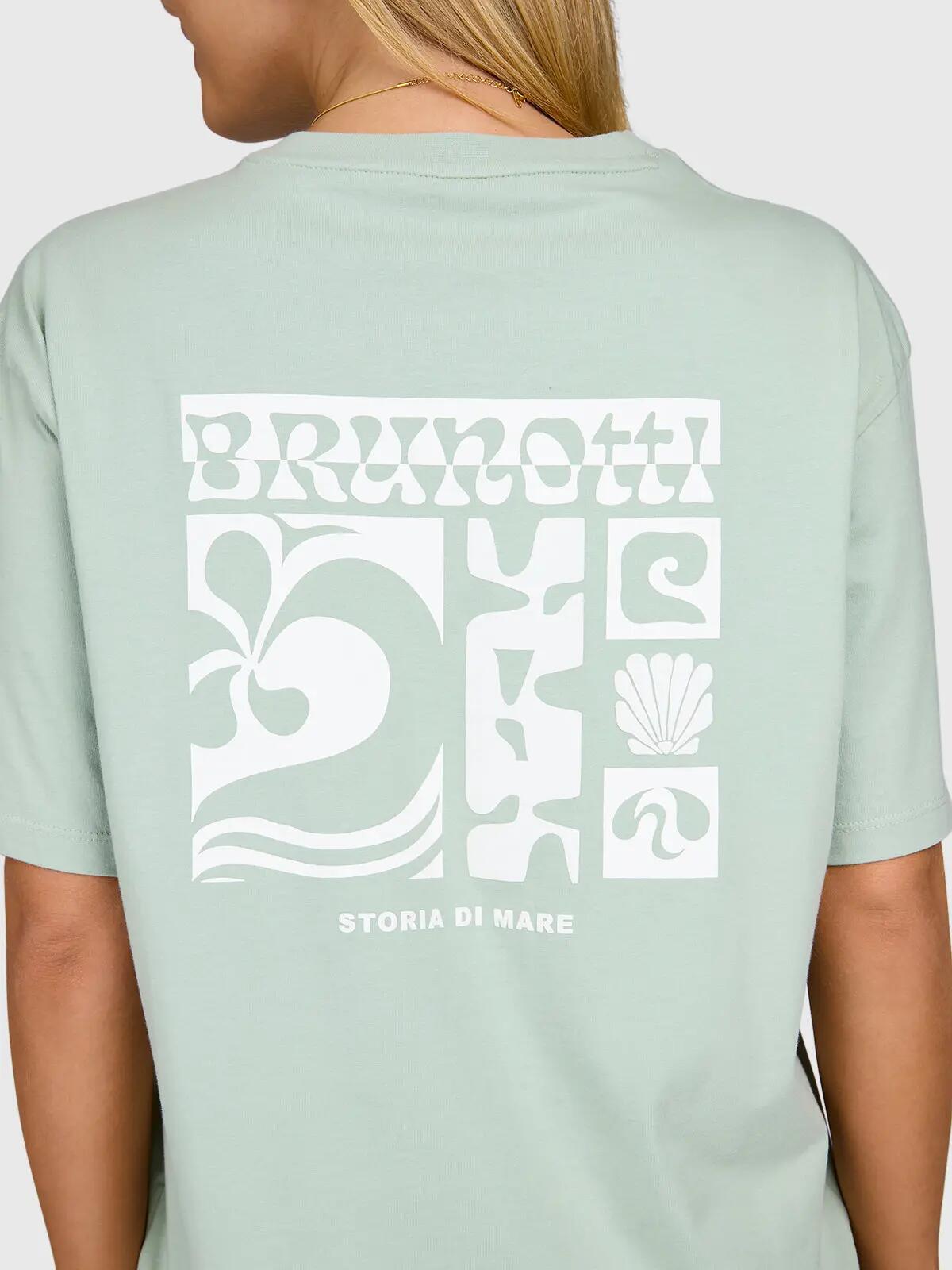 Zennanda Dames T-Shirt Fashion Relaxed Fit Crewneck Aqua Grey 6/6