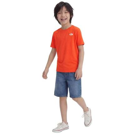 T-shirt The north face modèle TEEN NEW 24/7 SS TEE Lava Red pour unisexe