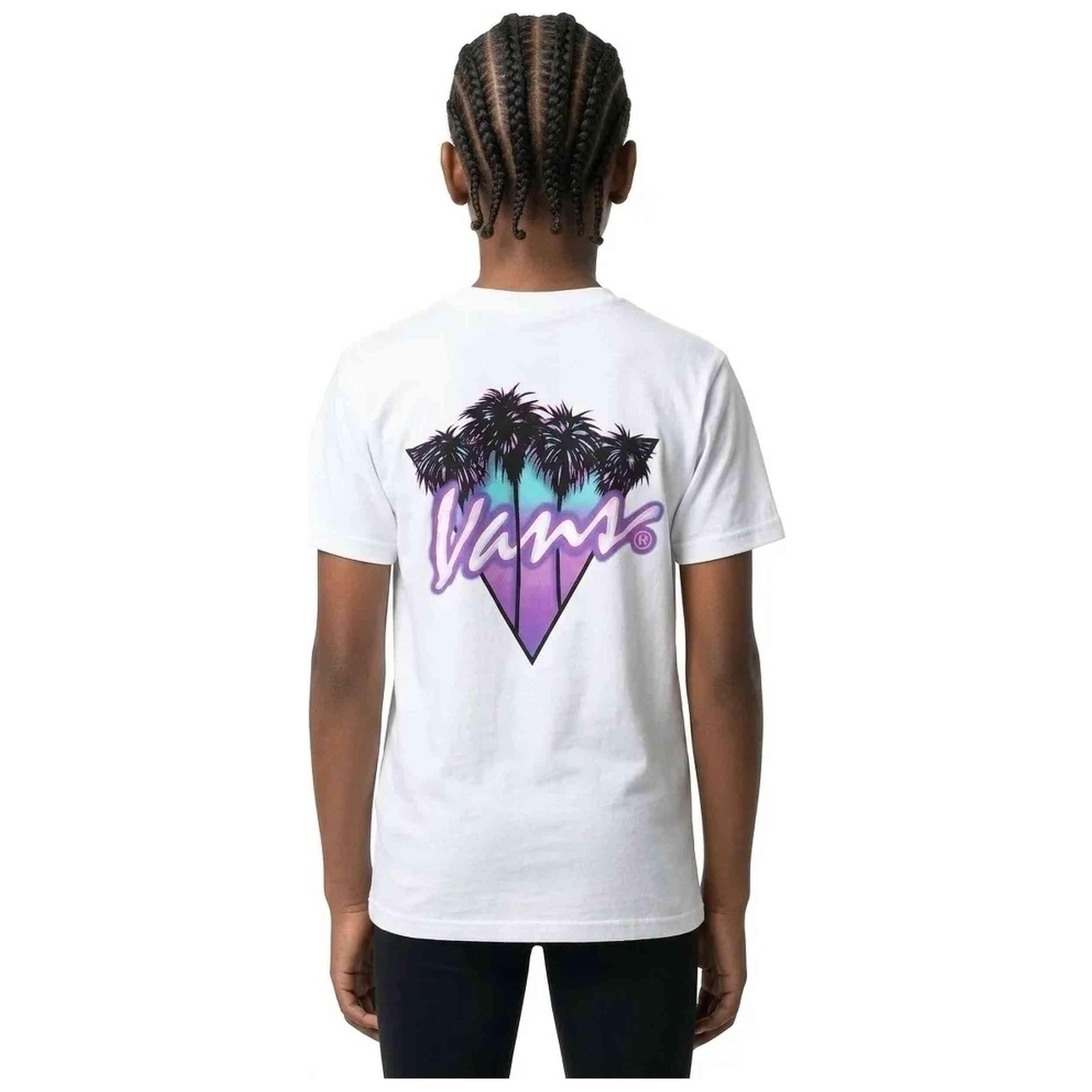 T-shirt met korte mouwen Vans model Palm Drive SS White voor unisex 4/4