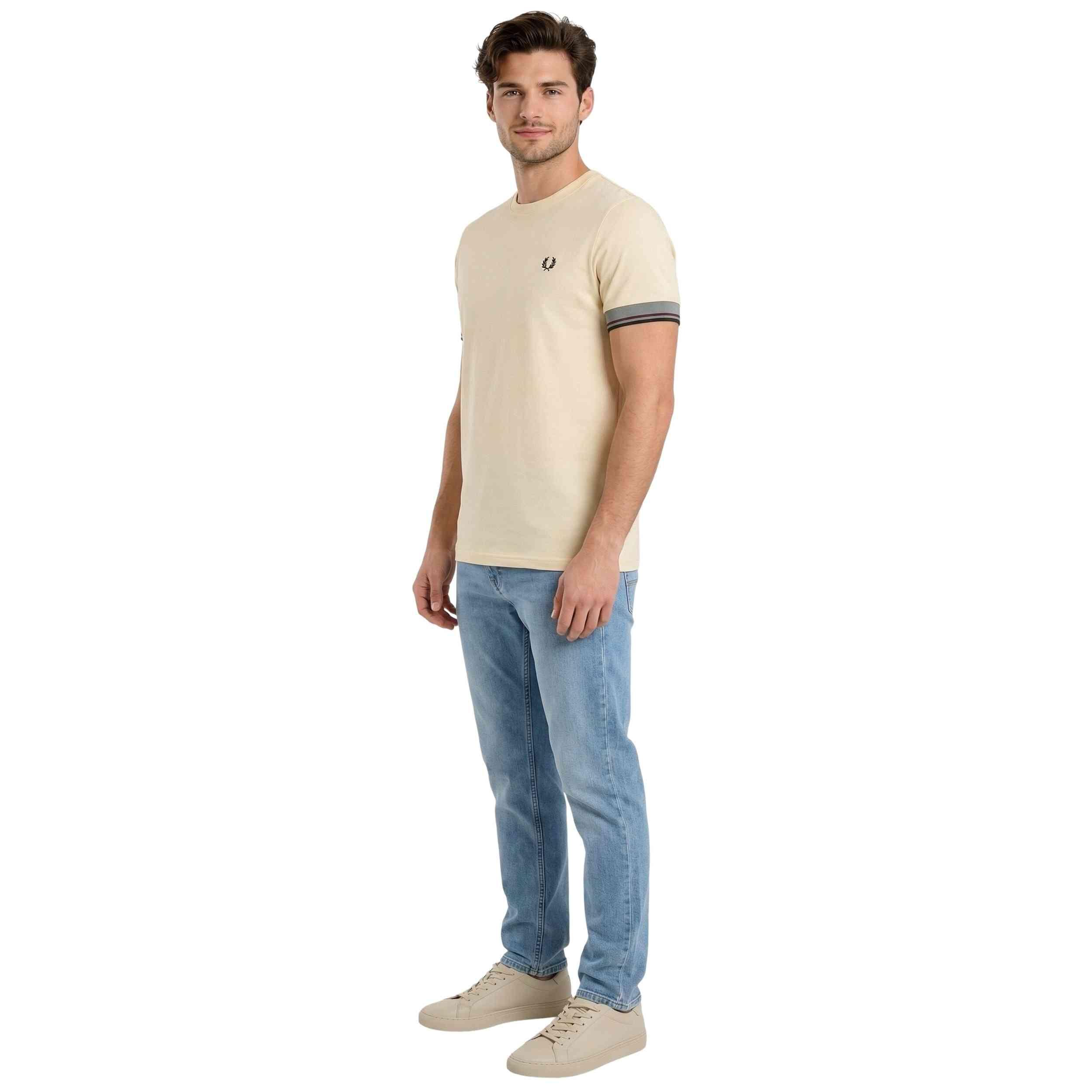 T-shirt met korte mouwen Fred perry model Twin Tipped Cuff T-Shirt voor mannen 2/5