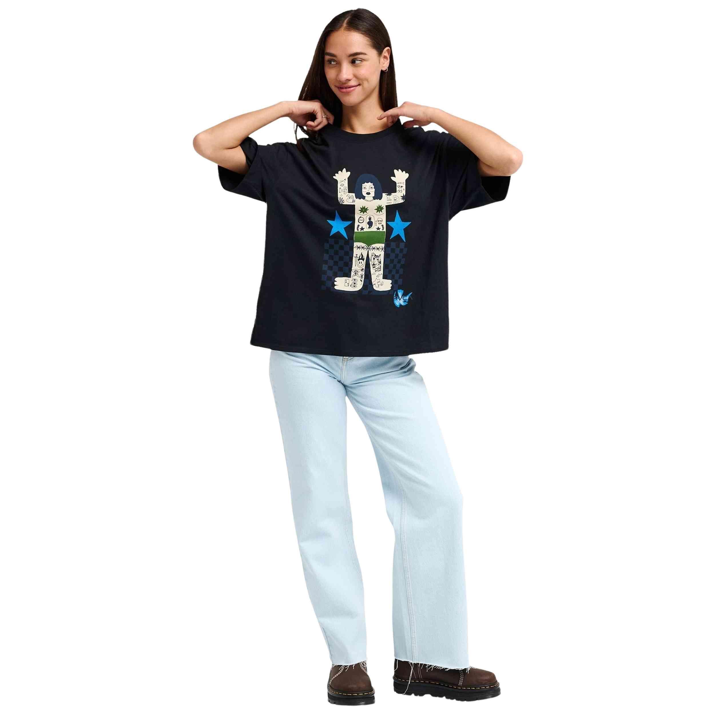 T-shirt Rvca modelo Antonia Figueiredo Bonhomme Oversized para mulheres 2/5