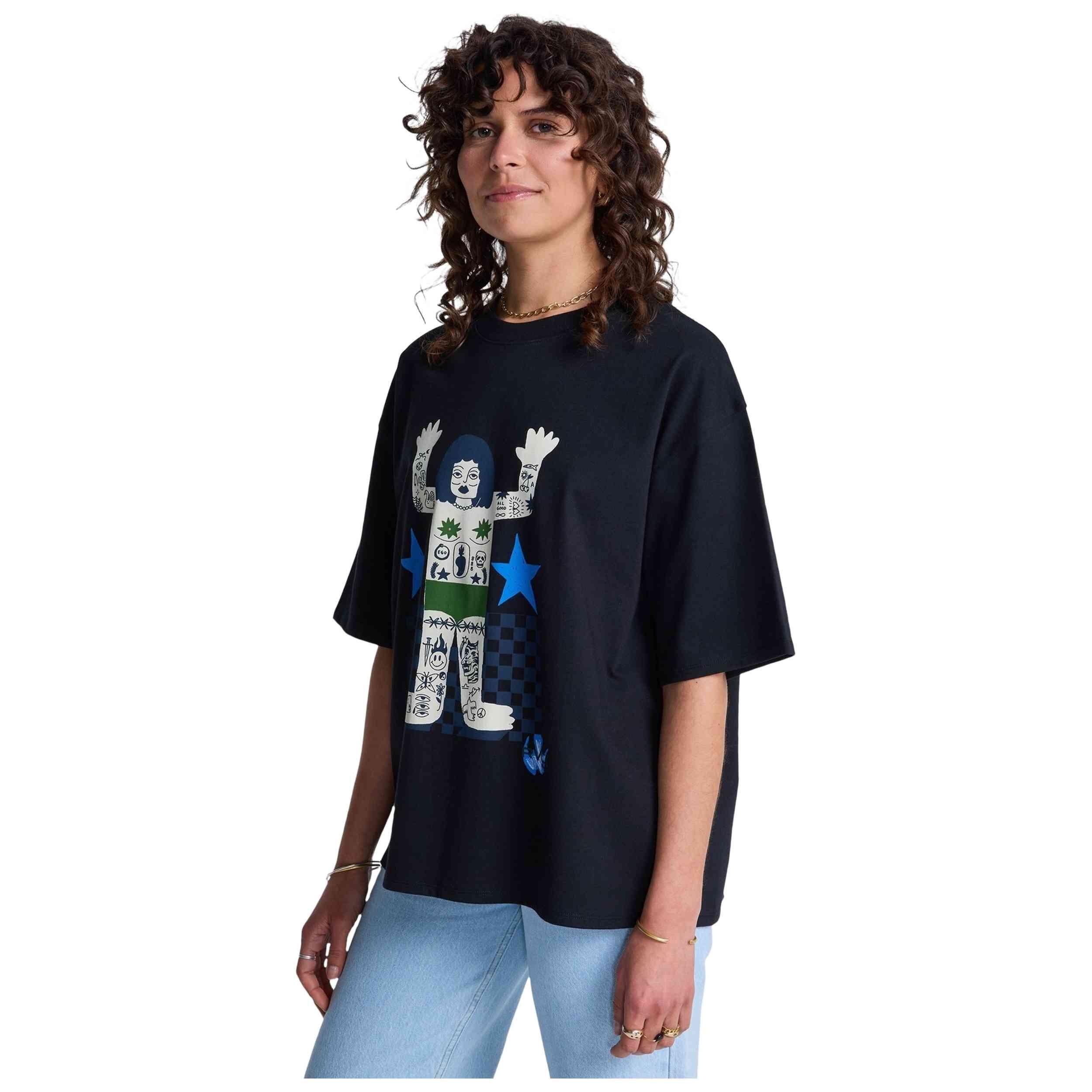 T-shirt Rvca modelo Antonia Figueiredo Bonhomme Oversized para mulheres 5/5
