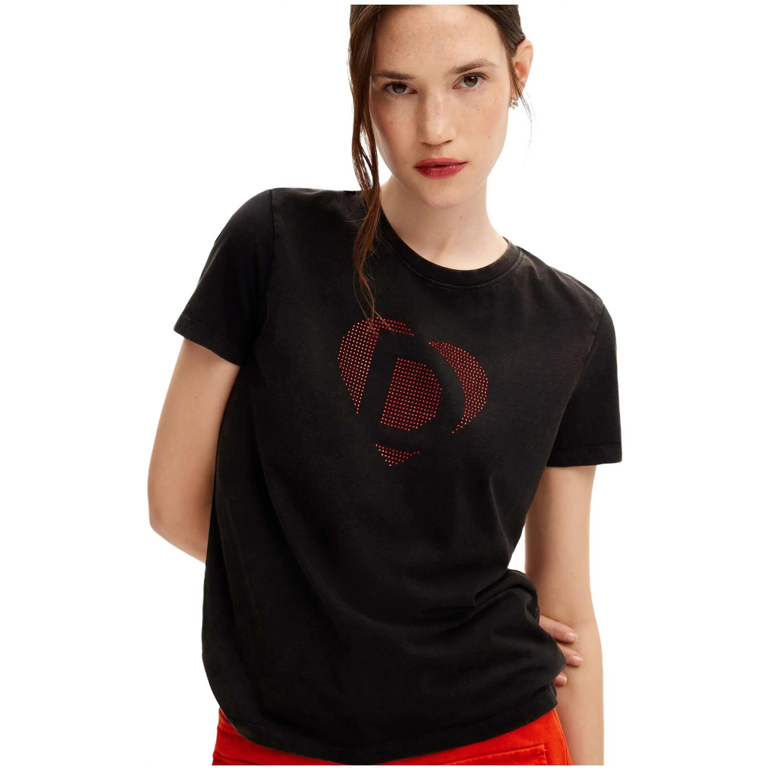 T-shirt met korte mouwen Desigual model 24SWTKAK2000-BLK voor vrouwen 5/5