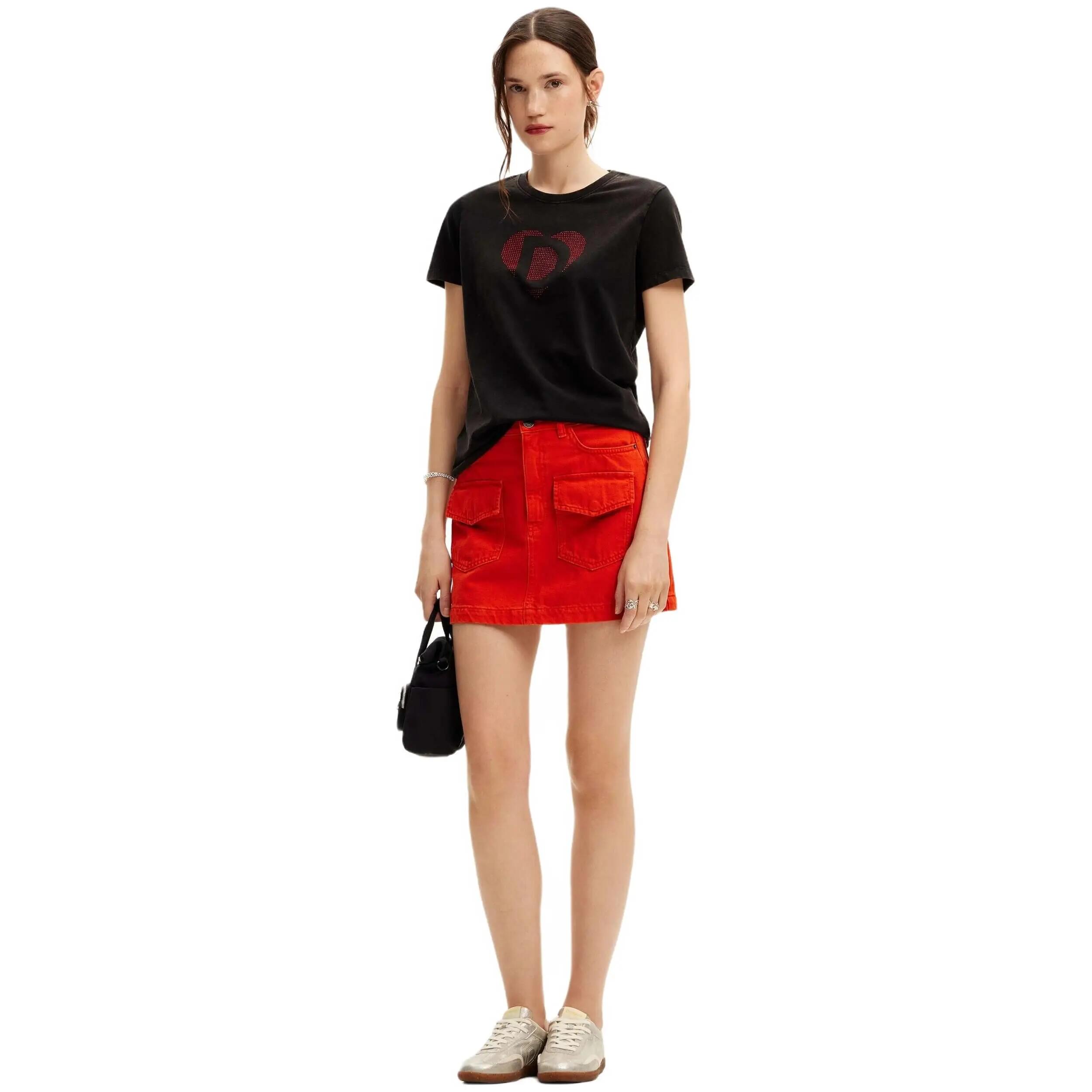 T-shirt met korte mouwen Desigual model 24SWTKAK2000-BLK voor vrouwen 4/5
