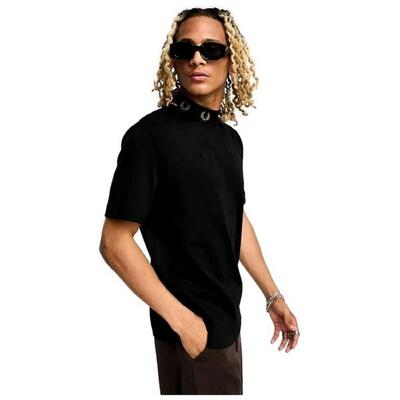 T-shirt met korte mouwen fred perry model laurel wreath high neck te voor mannen