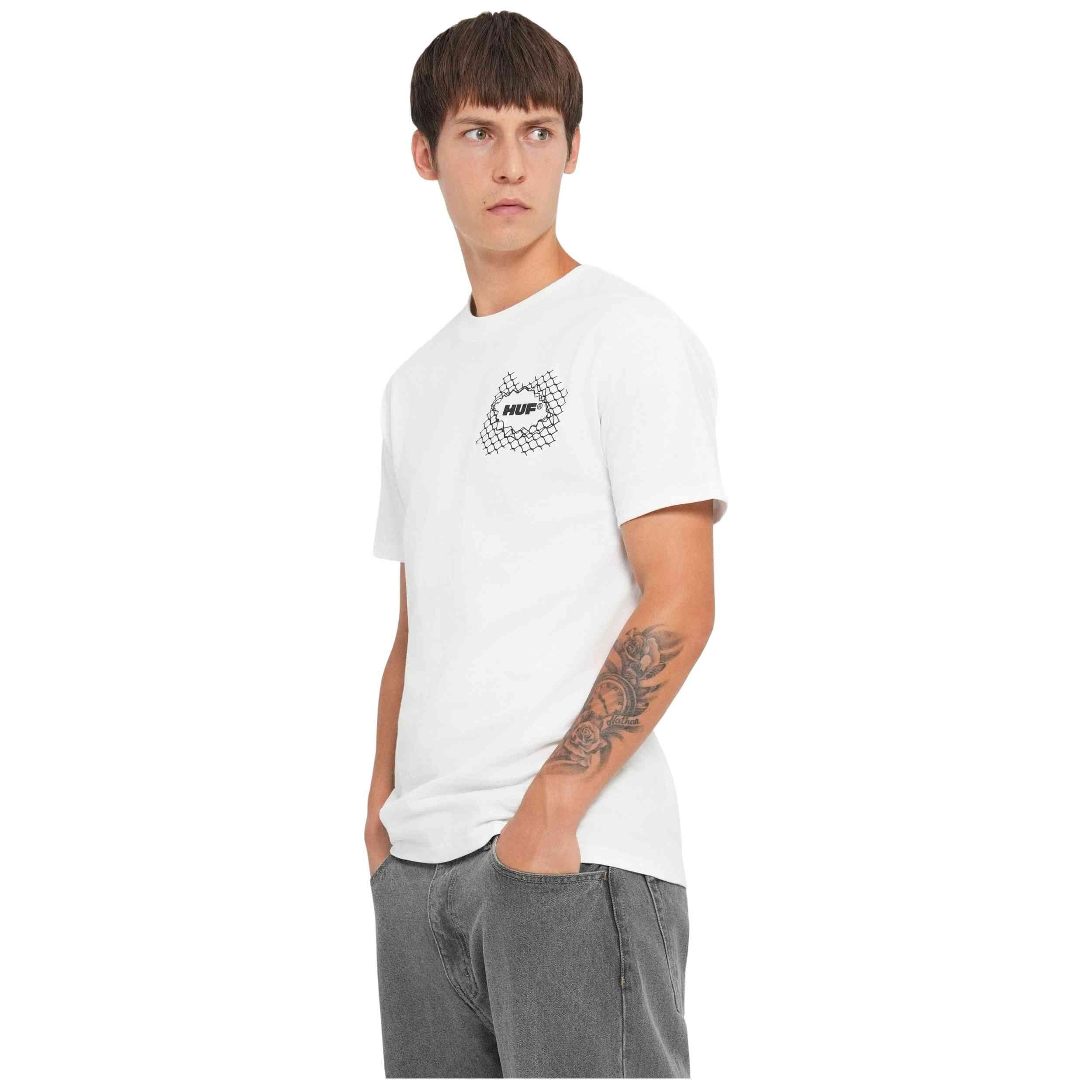 Maglia a maniche corte Huf modello THE DAWGS TEE per uomini 4/4