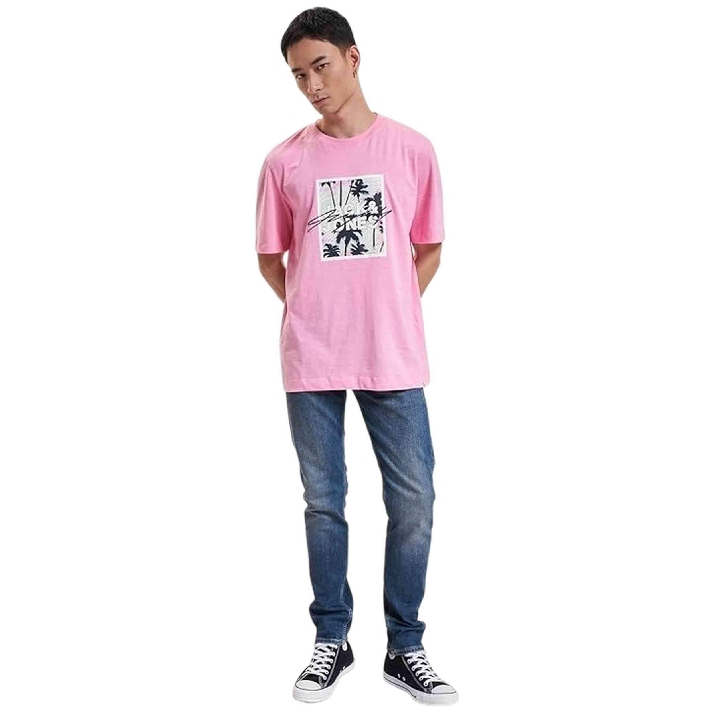 T-shirt Jack&jones modèle JORTULUM BRANDING TEE SS CREW pour homme 5/5