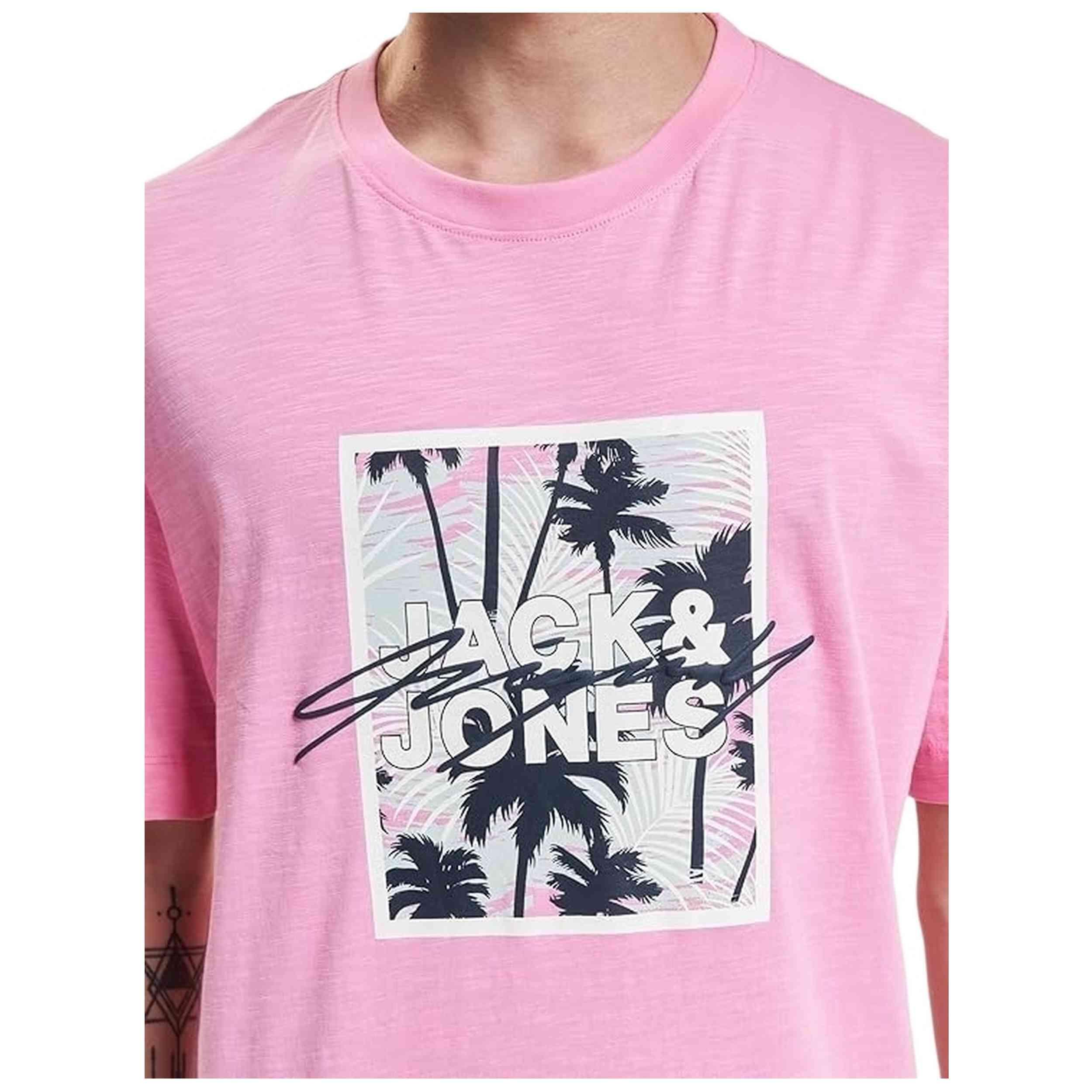 T-shirt Jack&jones modèle JORTULUM BRANDING TEE SS CREW pour homme 4/5