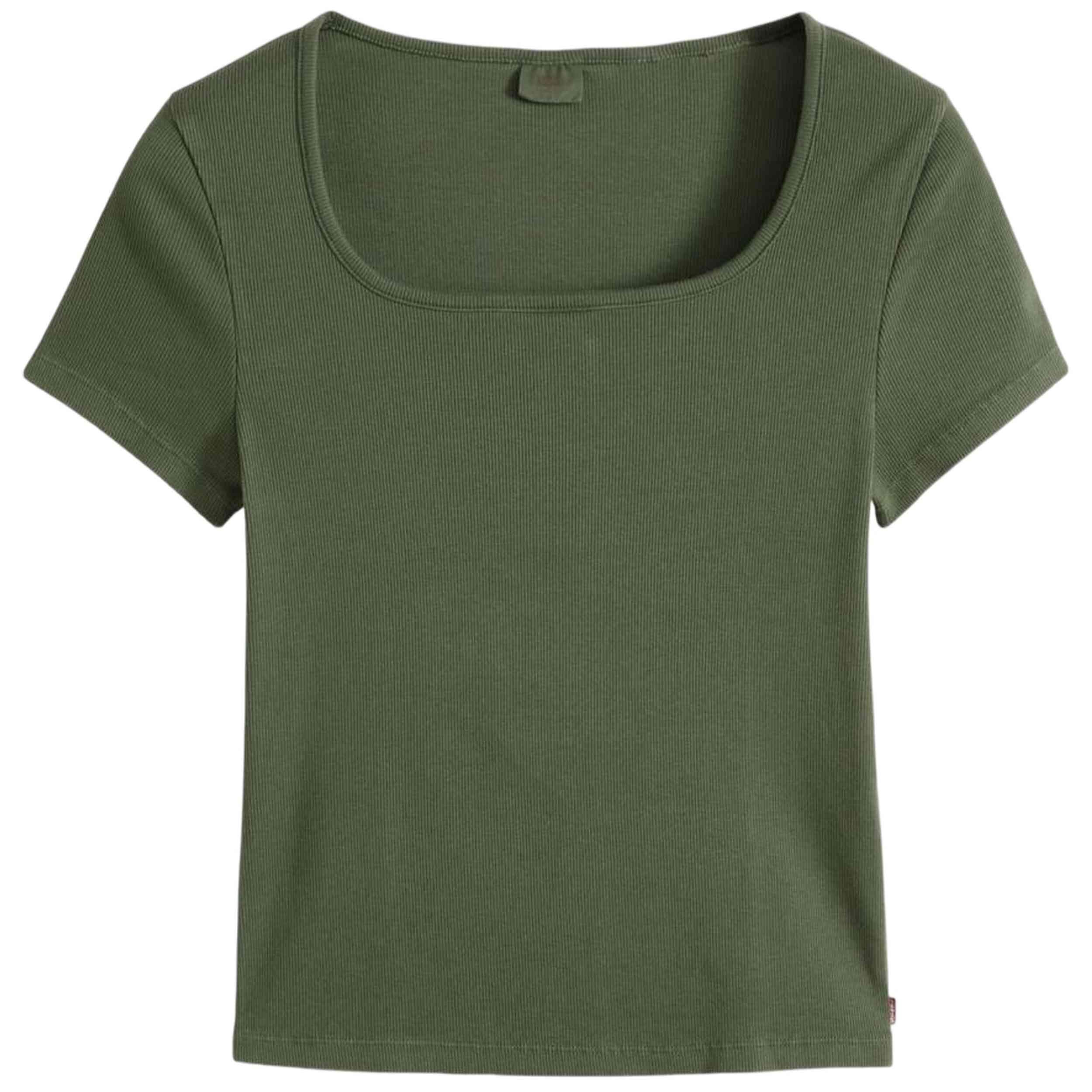 T-shirt met korte mouwen Levi's model ESSENTIAL SQRD NECK TEE GARME voor vrouwen 5/5