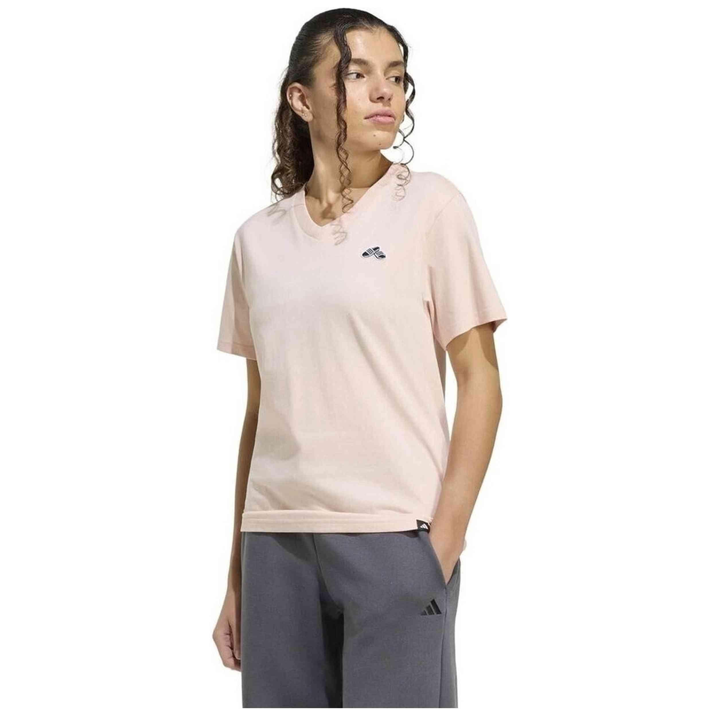 T-shirt met korte mouwen Adidas model SLIDE VNECK voor vrouwen 2/3