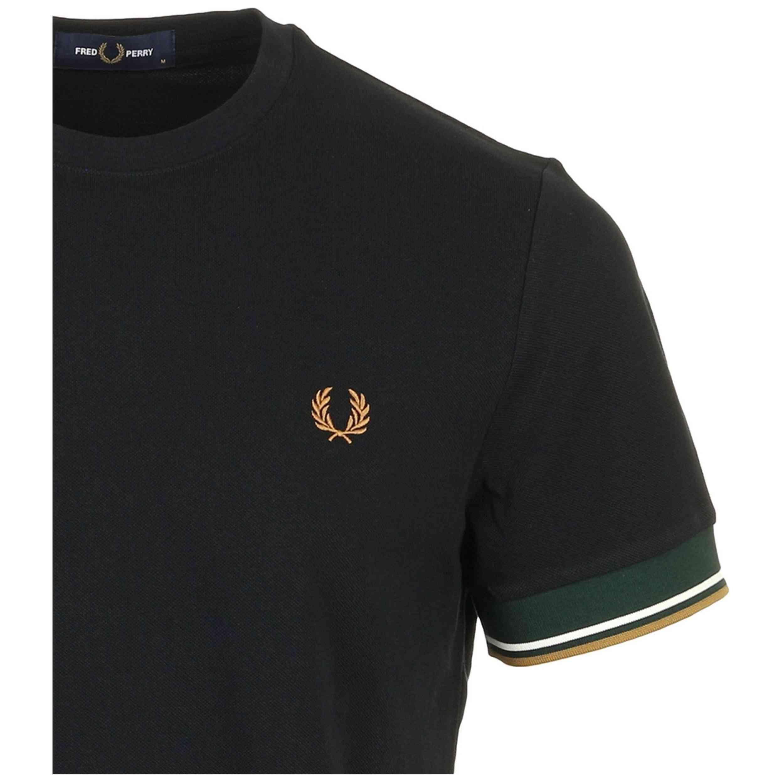 T-shirt Fred perry modèle Twin Tipped Cuff T-Shirt pour homme 3/3