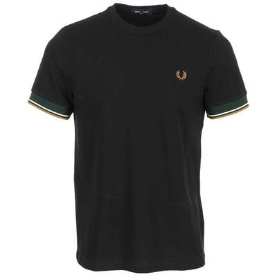 T-shirt met korte mouwen fred perry model twin tipped cuff t-shirt voor mannen
