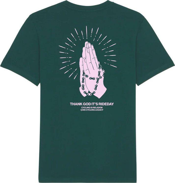 Çois Unisex T-Shirt - Cycling is Religion - Grün 2/2