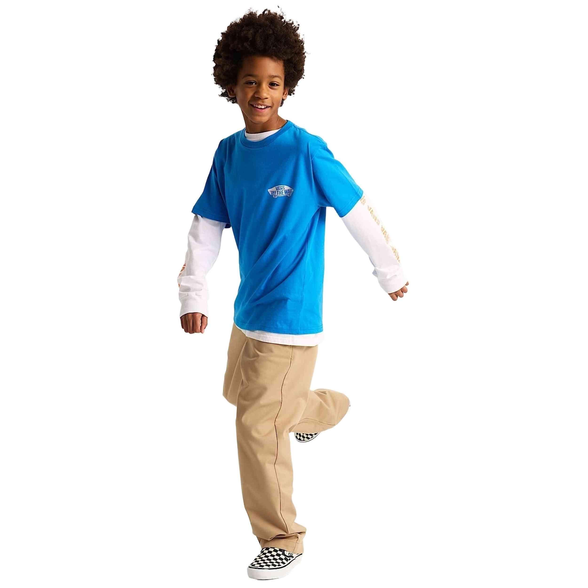 Camiseta de manga corta Vans modelo VN000T30FNM1-BLU para niños 5/5