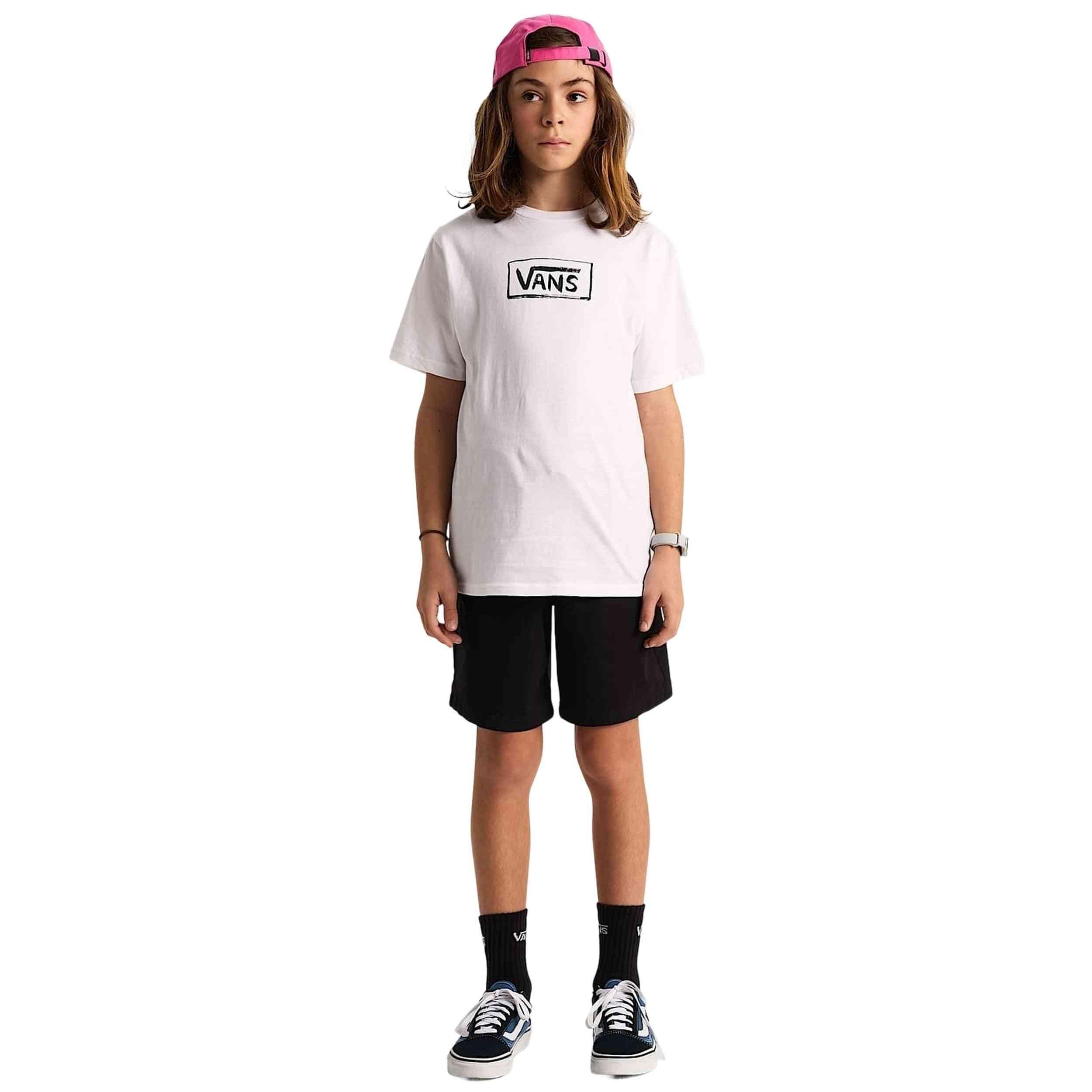 T-shirt Vans modelo Vans On Canvas SS White para crianças unissex 5/5