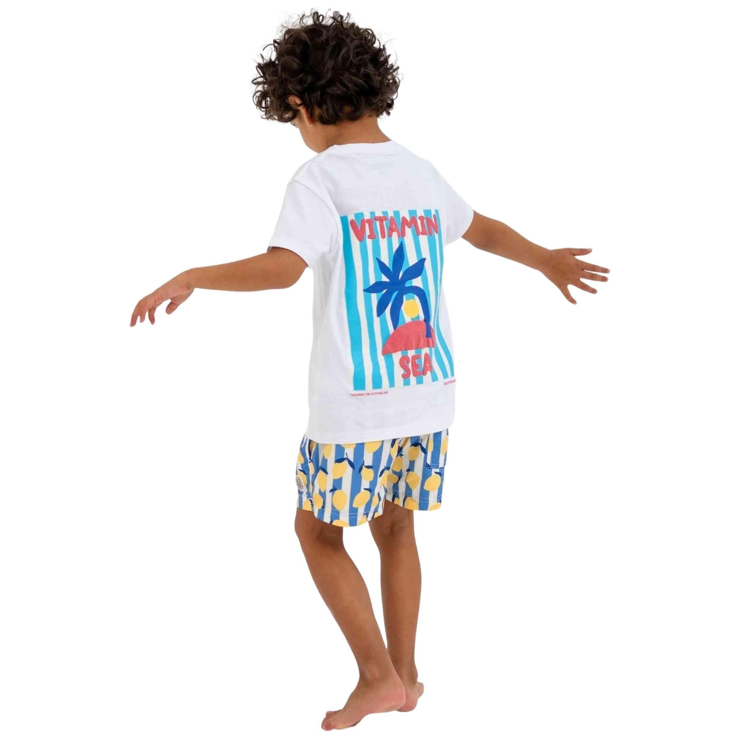 T-shirt Badawii modelo Camiseta Kids Algodón Diseño Vitamin Sea para crianças 3/4