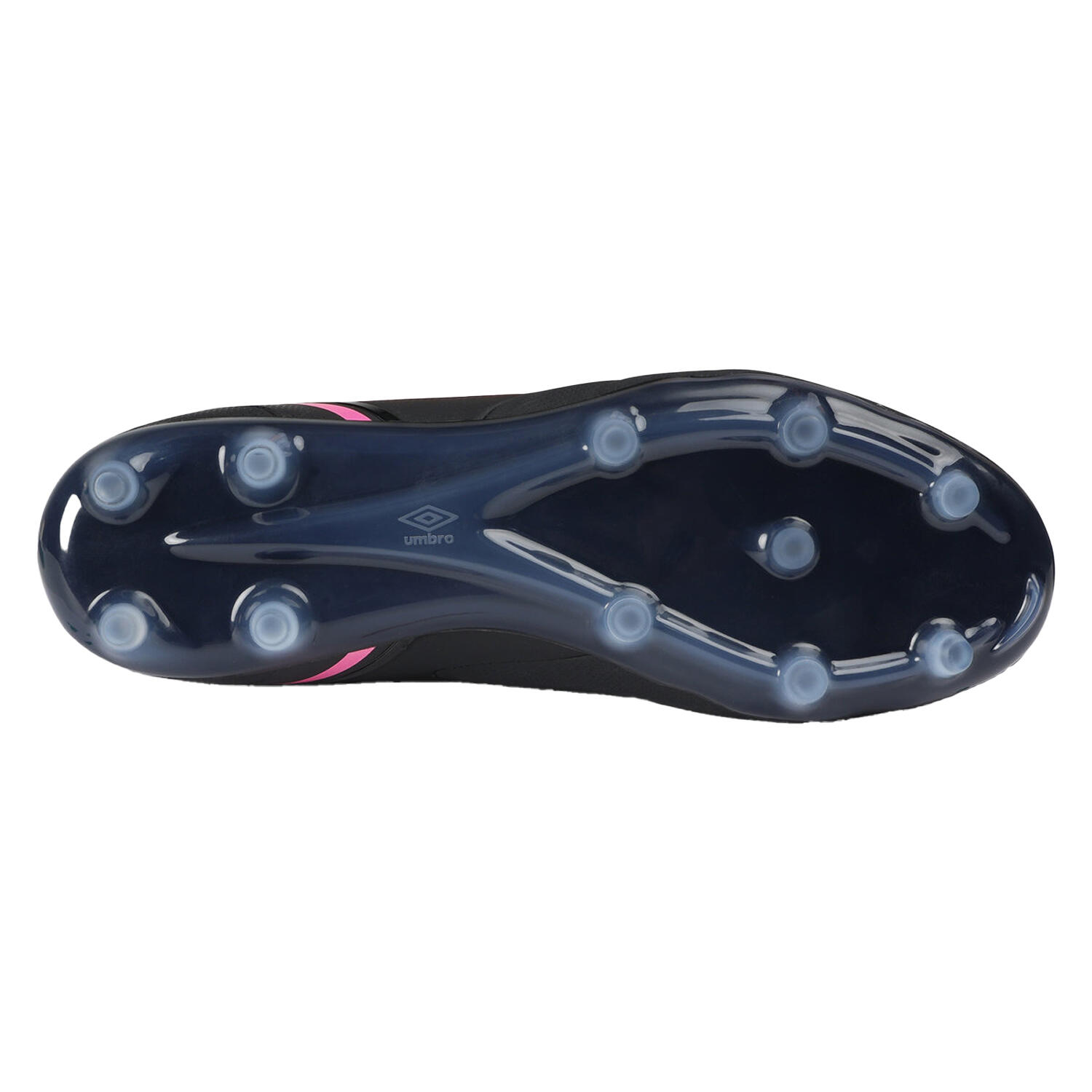 Mens Tocco V Pro Leather Firm Ground Football Boots (Black/White/Pink Glow) 3/4
