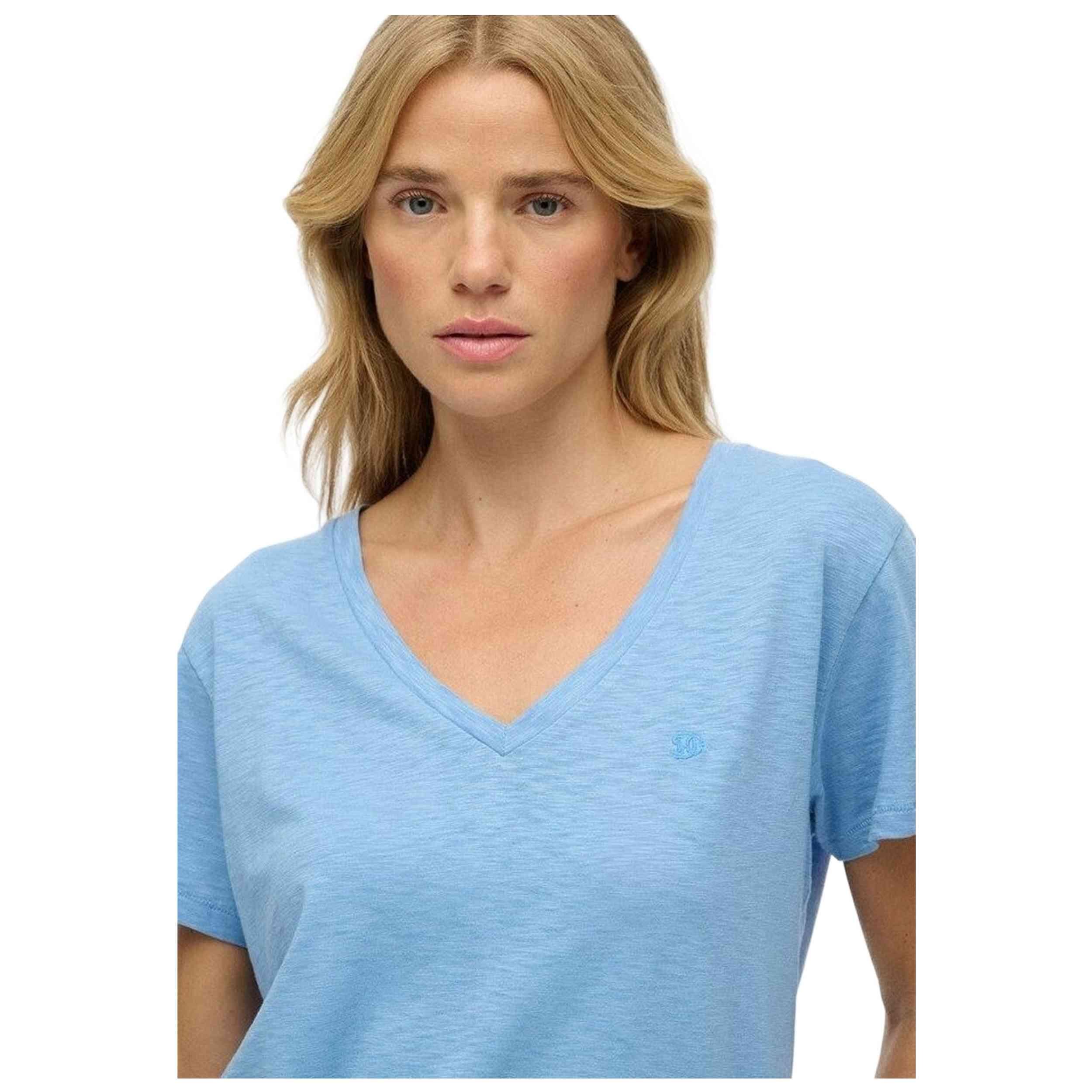 T-shirt Superdry modelo STUDIOS SLUB EMB VEE TEE para mulheres 4/5