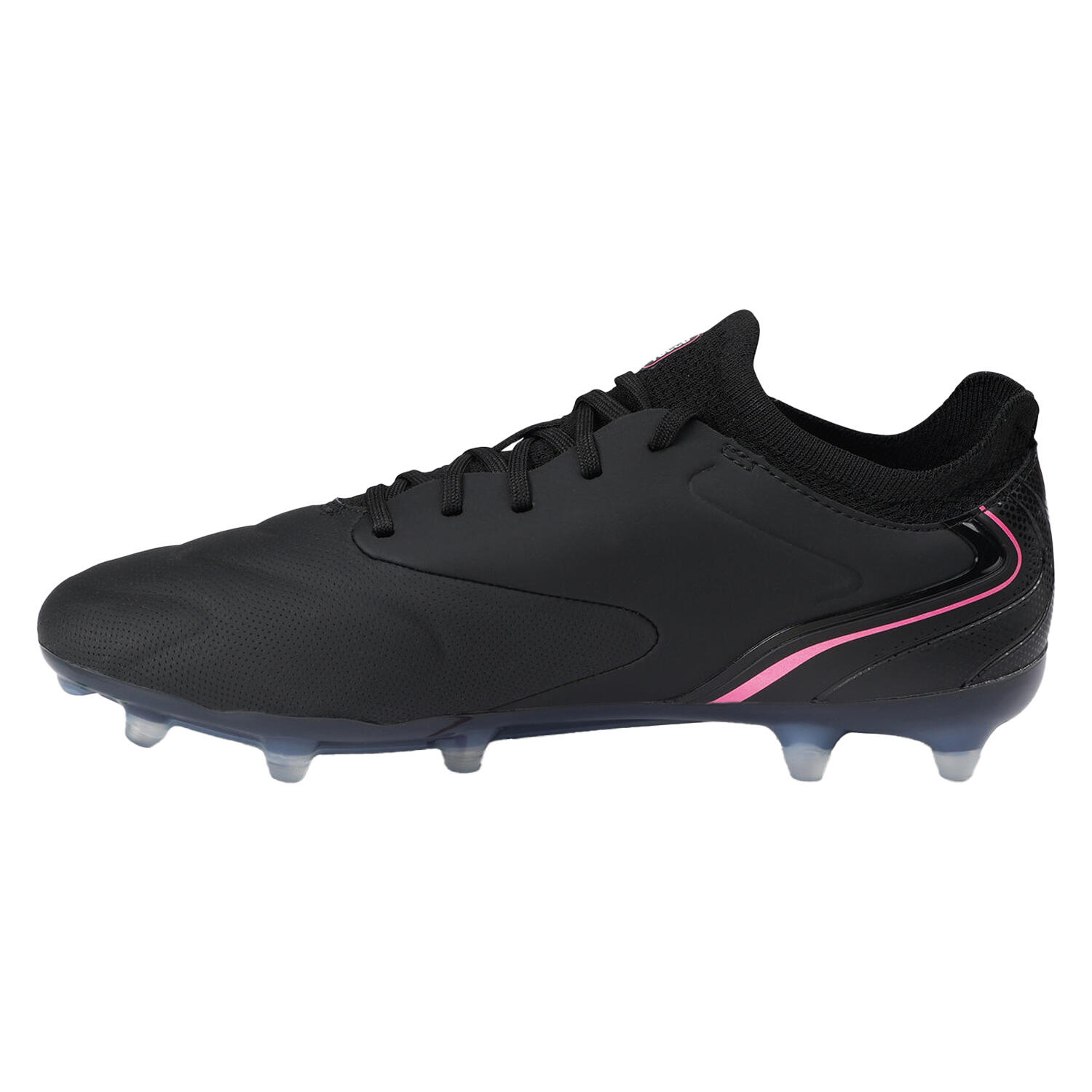 Mens Tocco V Pro Leather Firm Ground Football Boots (Black/White/Pink Glow) 2/4