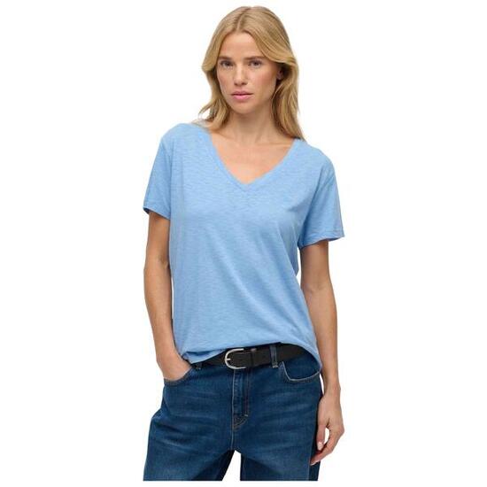 T-shirt Superdry modèle STUDIOS SLUB EMB VEE TEE pour femmes
