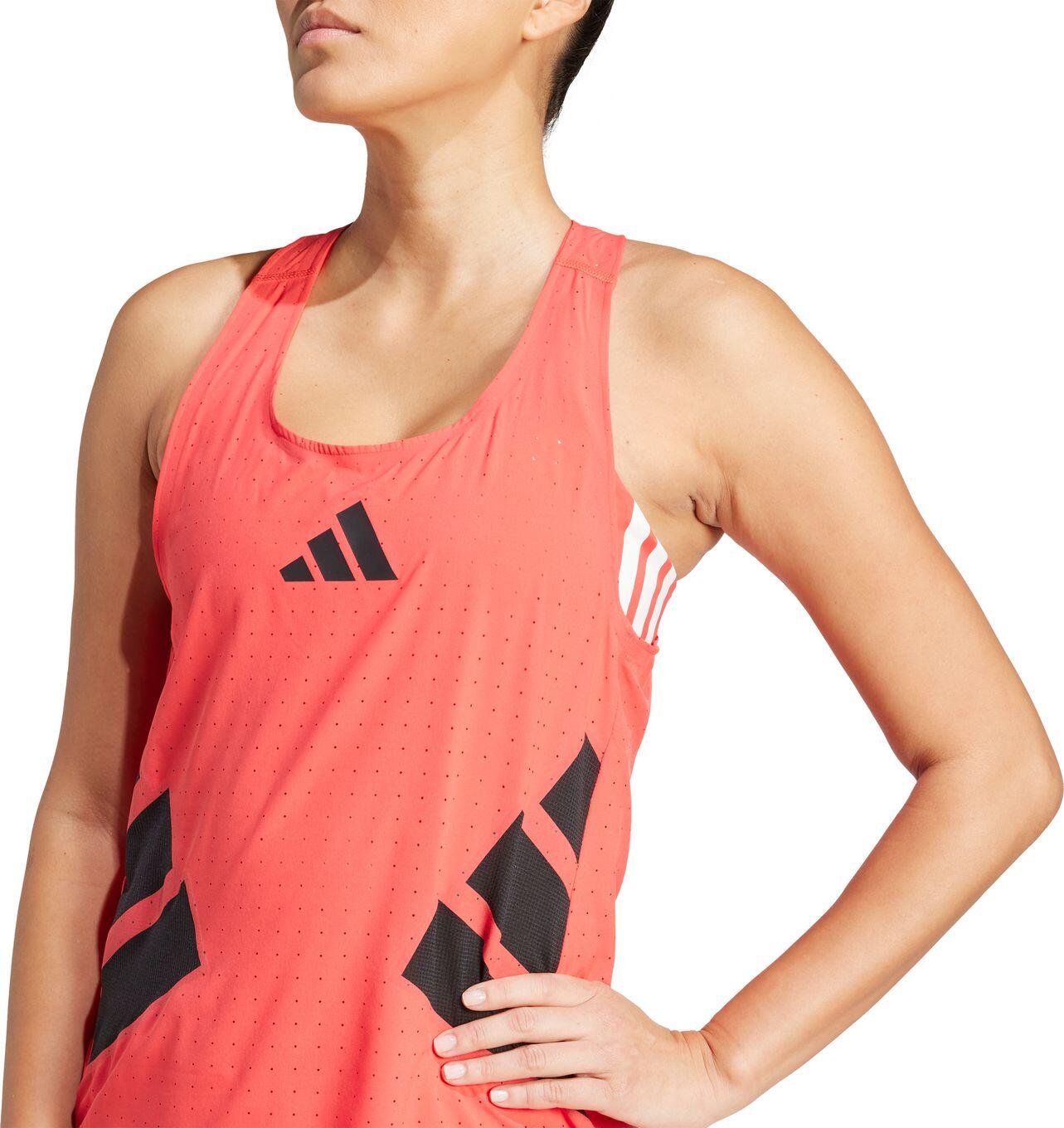 Débardeur adidas Adizero Road to Records Rouge Femme 3/5