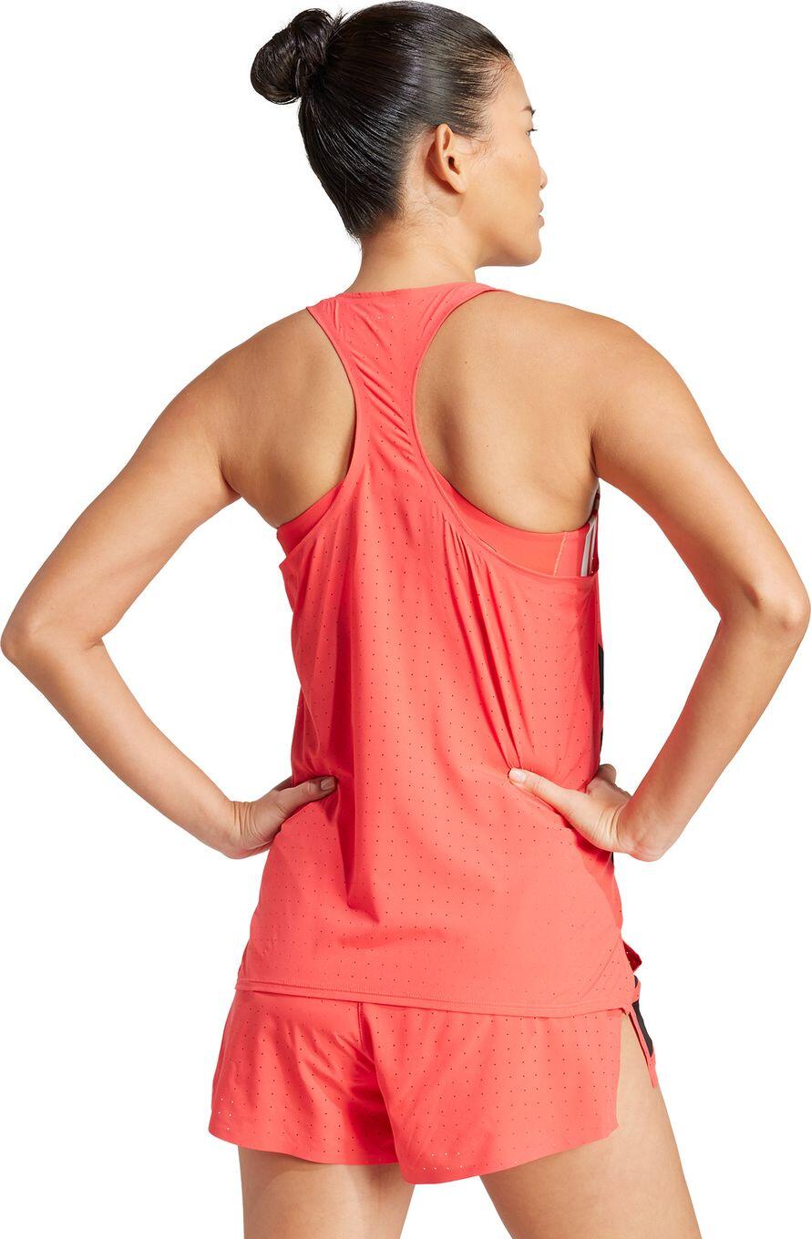Débardeur adidas Adizero Road to Records Rouge Femme 2/5