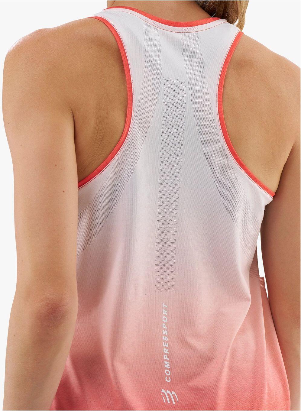 Compressport Performance Tanktop Rot/Weiß Damen 4/4