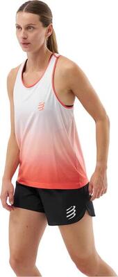 Dames compressport performance tank rood/wit