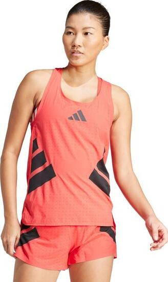 Débardeur adidas Adizero Road to Records Rouge Femme