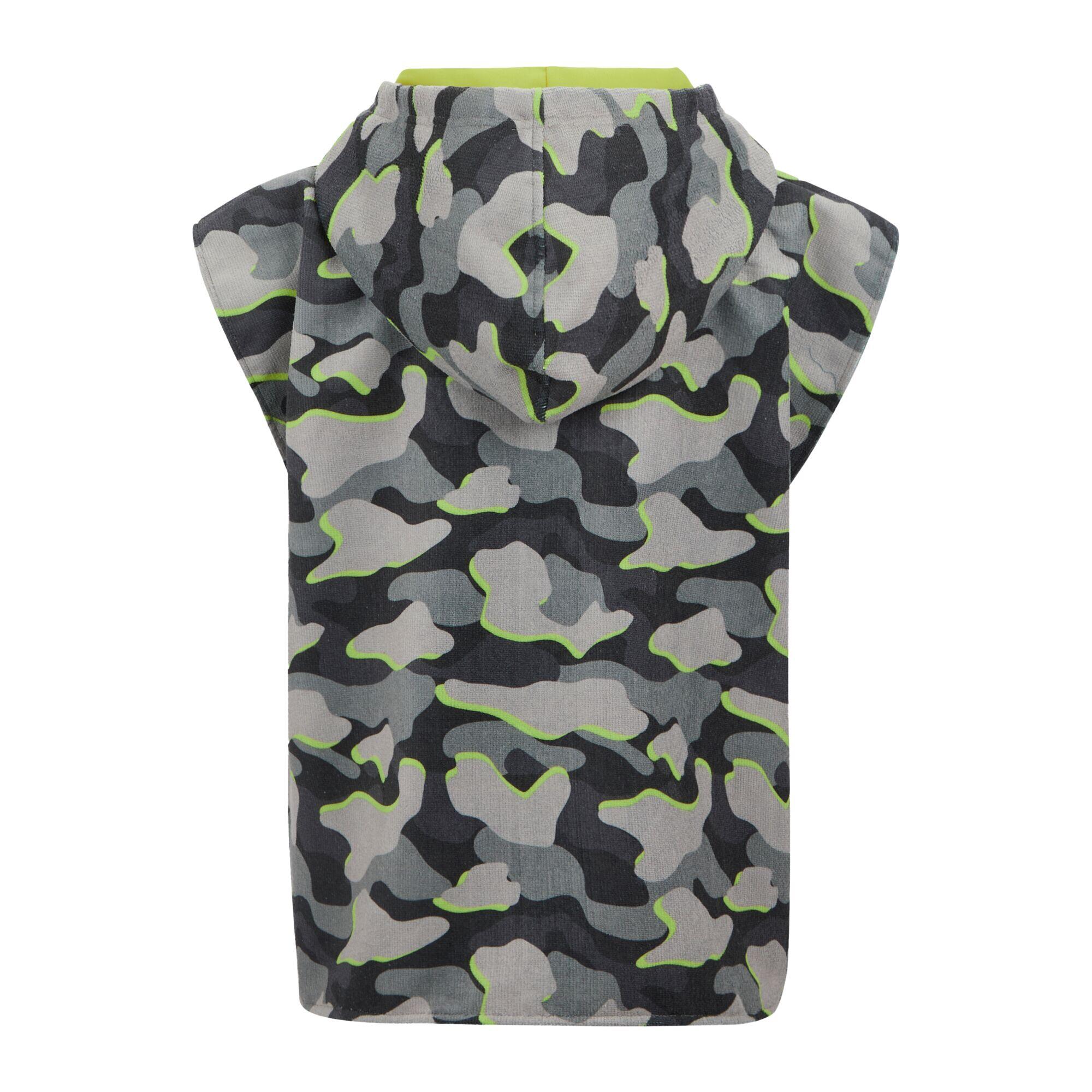 Peignoir Bain Motif/style Camouflage Enfant (Gris Foncé) 2/5