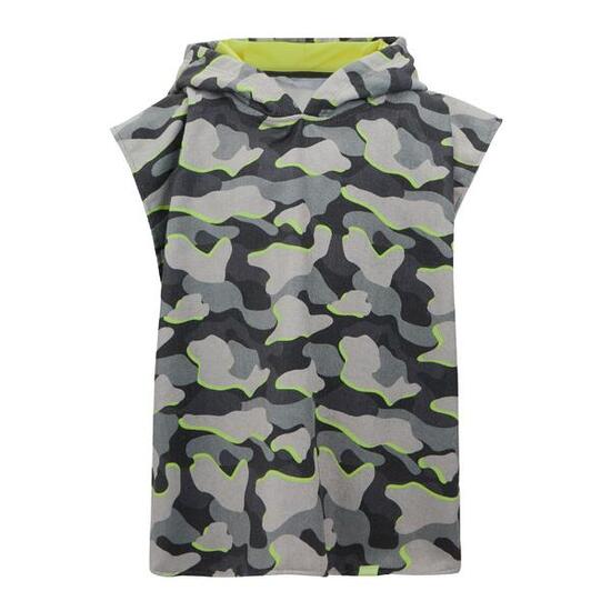 Peignoir Bain Motif/style Camouflage Enfant (Gris Foncé)