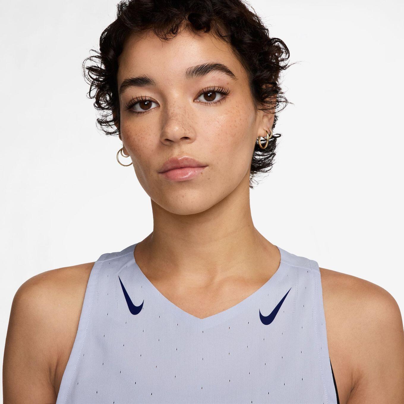 Nike Dri-Fit ADV Aeroswift Grau Blau Damen Tanktop 3/3