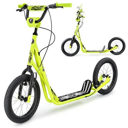 Trottinette Urbaine Roues 16 Pouces 2 Freins V-Brake Max 100kg Dès 8 Ans EN14619