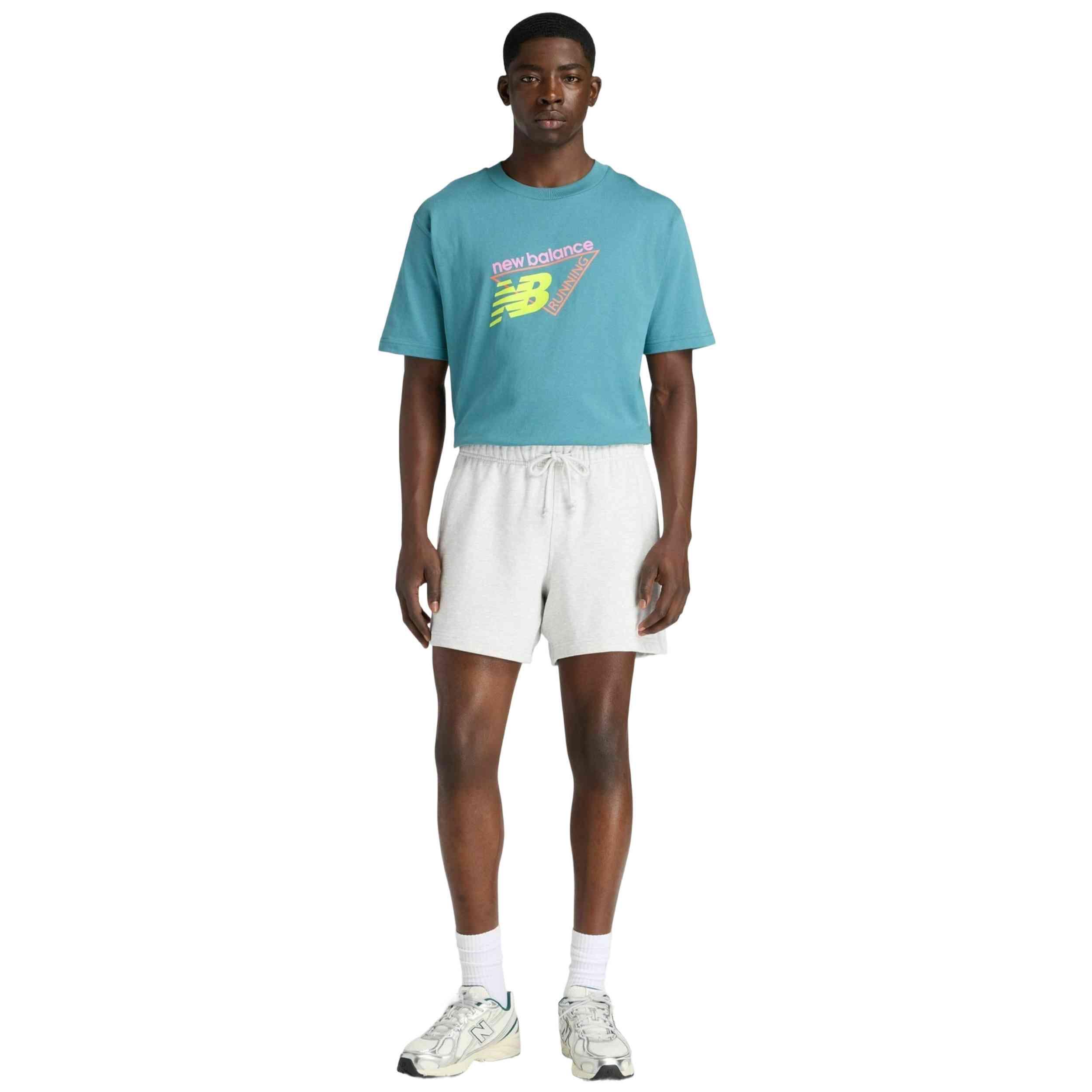 T-shirt met korte mouwen New balance model Neon T-Shirt voor unisex 1/5