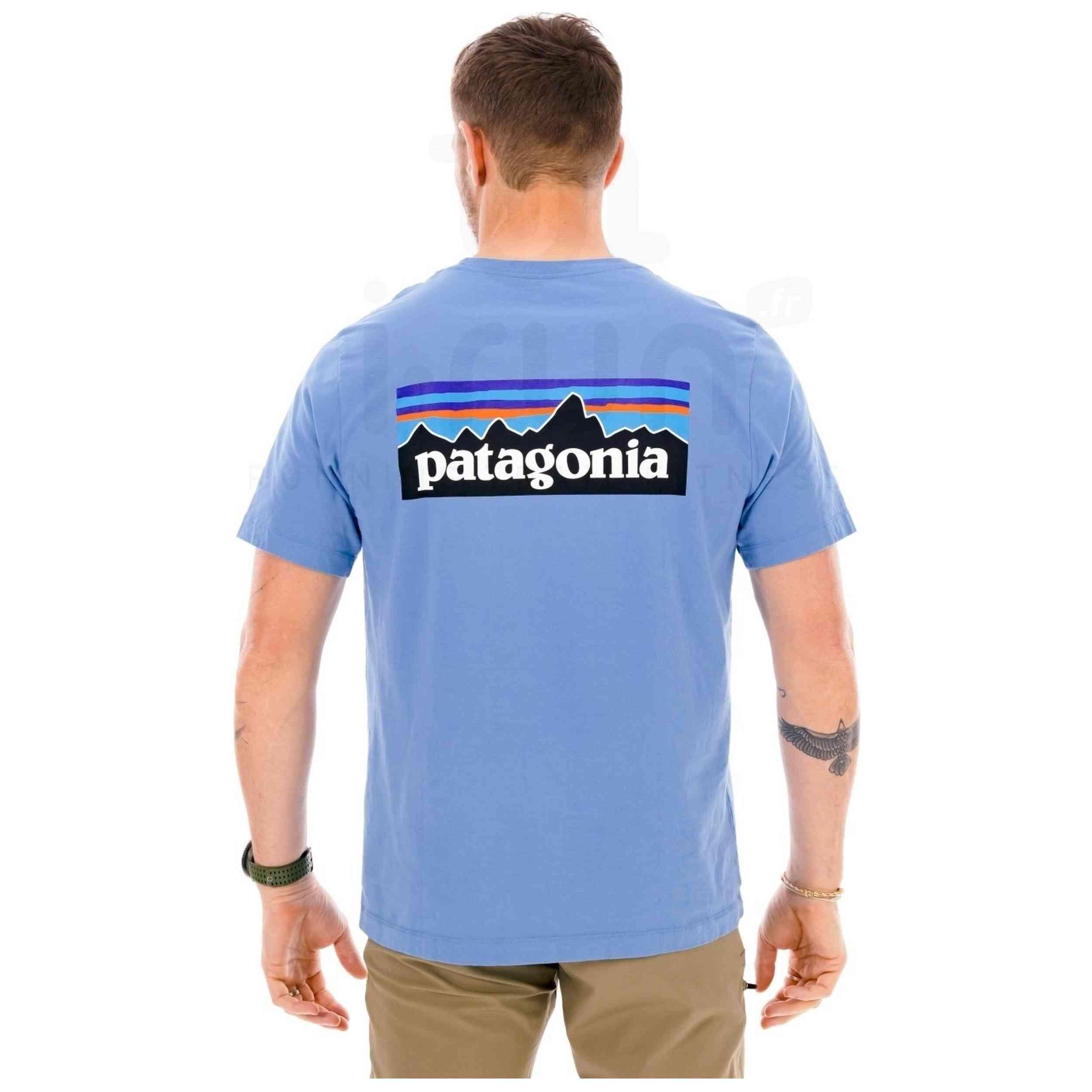 T-shirt met korte mouwen Patagonia model Camiseta Patagonia P-6 Logo voor mannen 4/4