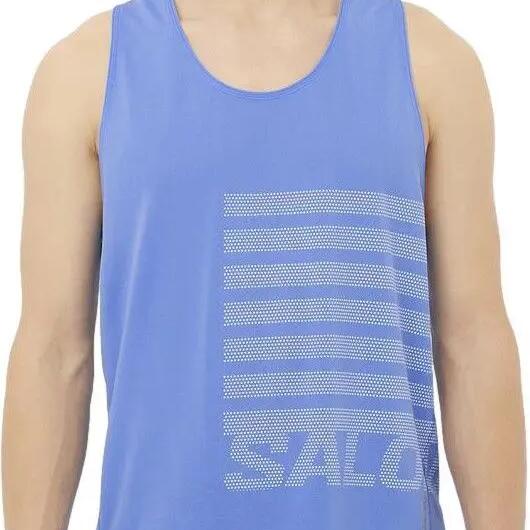 Salomon Sense Aero Graphic Tank Top Blue/White Men