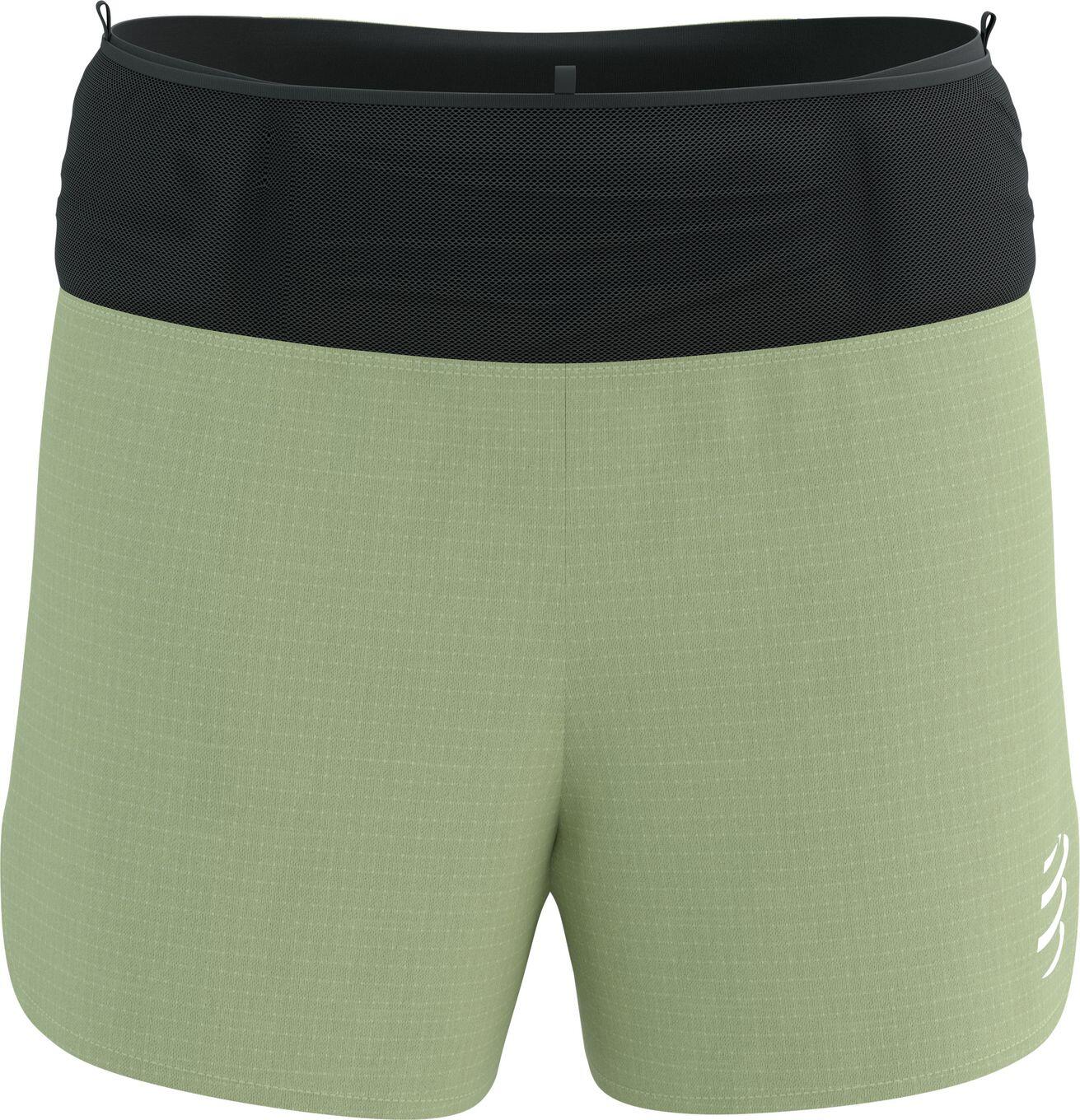 Pantaloncini da corsa Compressport Trail da donna Verde 5/5