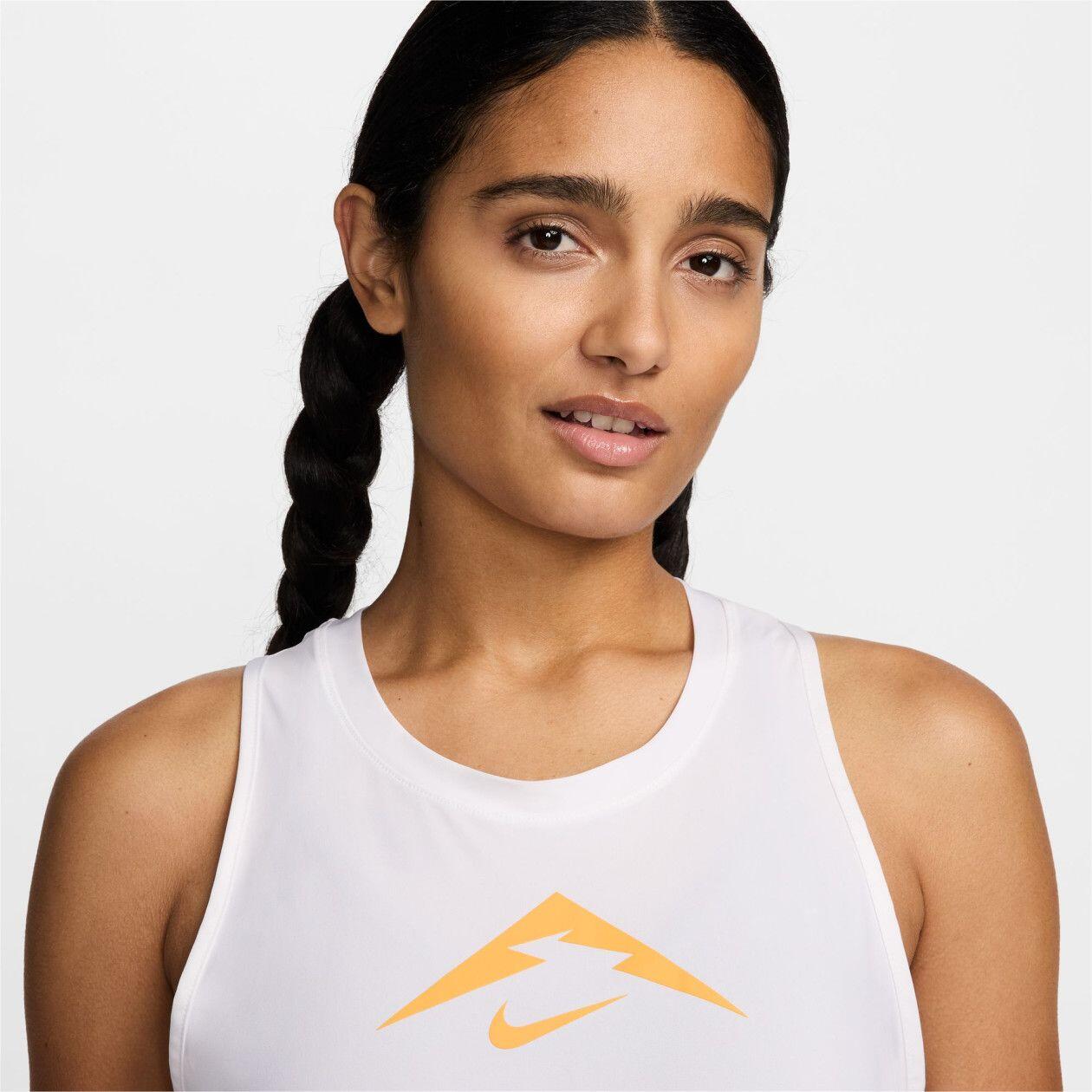 Nike Trail Tanktop Weiß Orange Damen 3/4