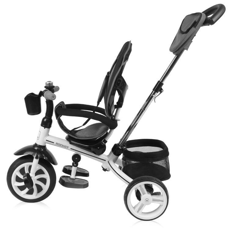 Infantil Paseo Triciclo 2 en 1 ROCKET control parental Black 3/5